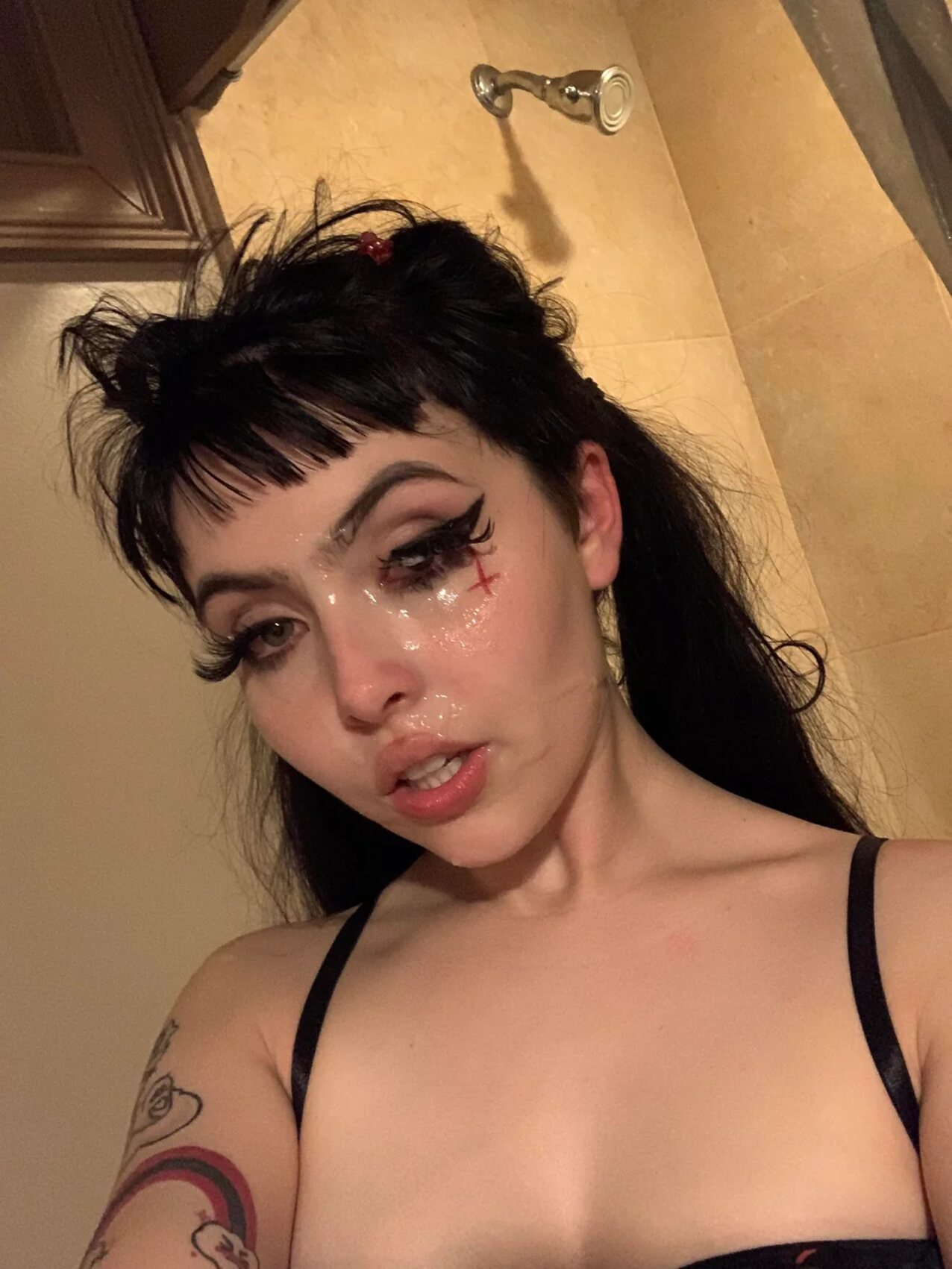 goth facial facefuck