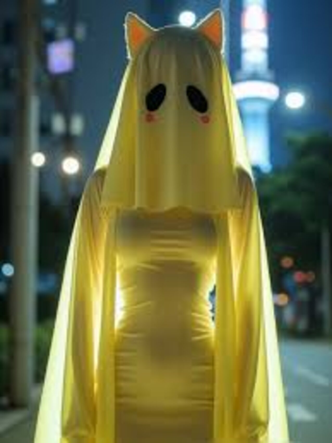 ghost cat yellow