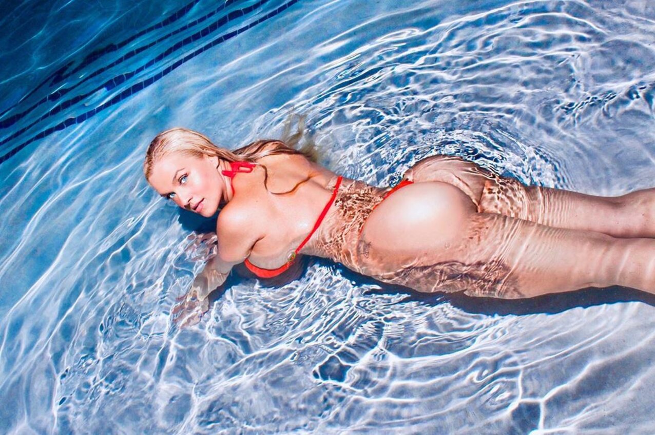blonde busty bikini