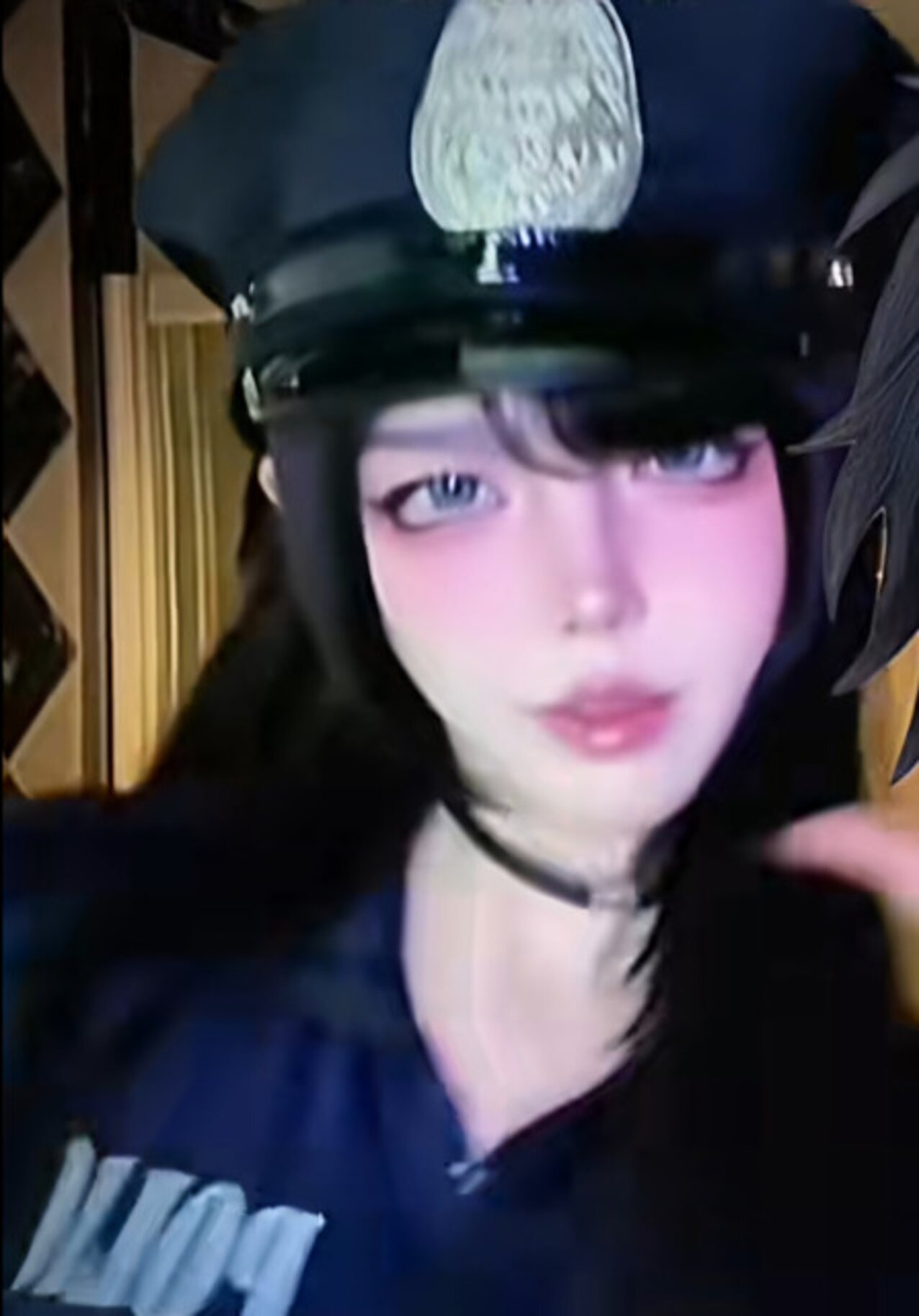 cosplayer beautiful police outfit