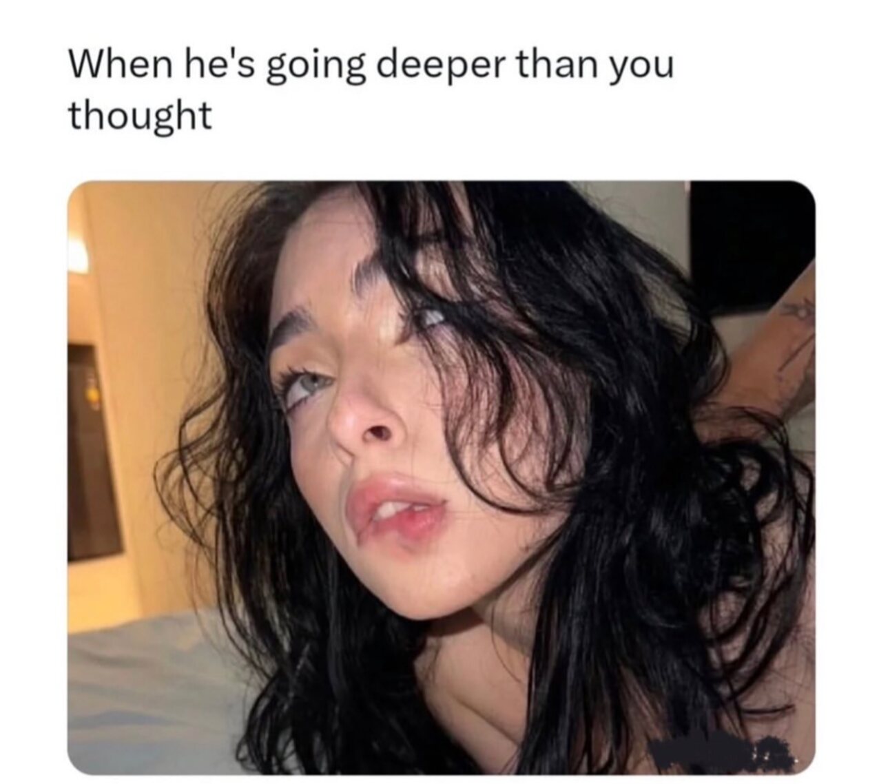 dark hair white lip biting