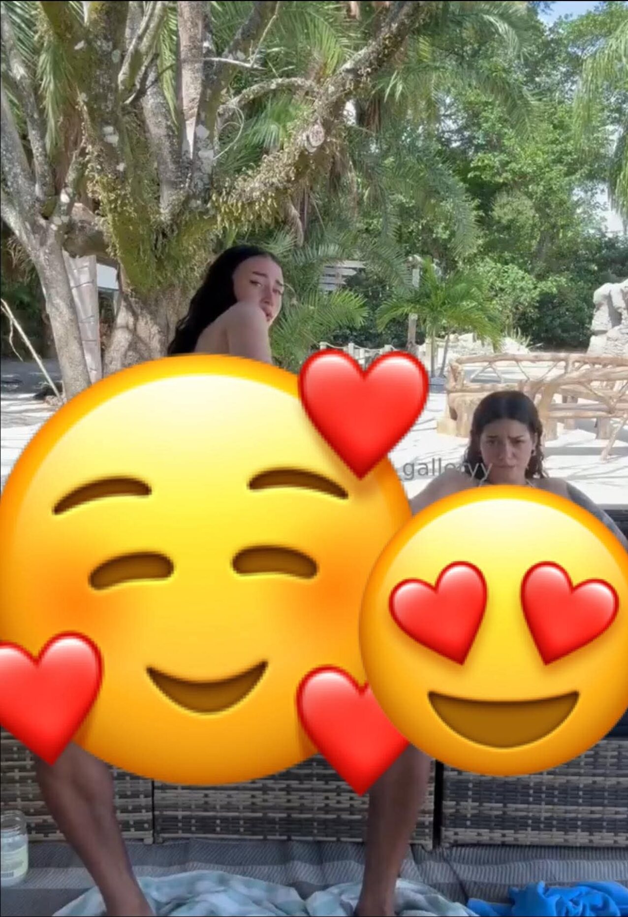 beach threesome white