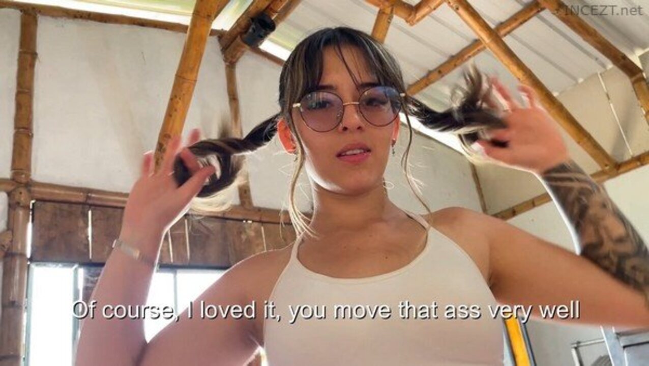 latina pigtails glasses