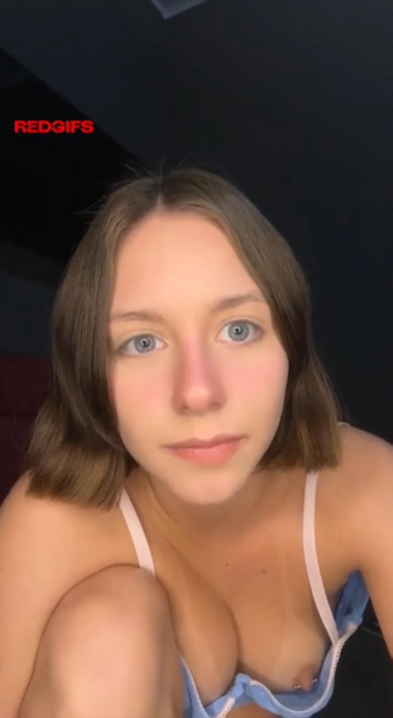 blue eyes short hair pierced nipple