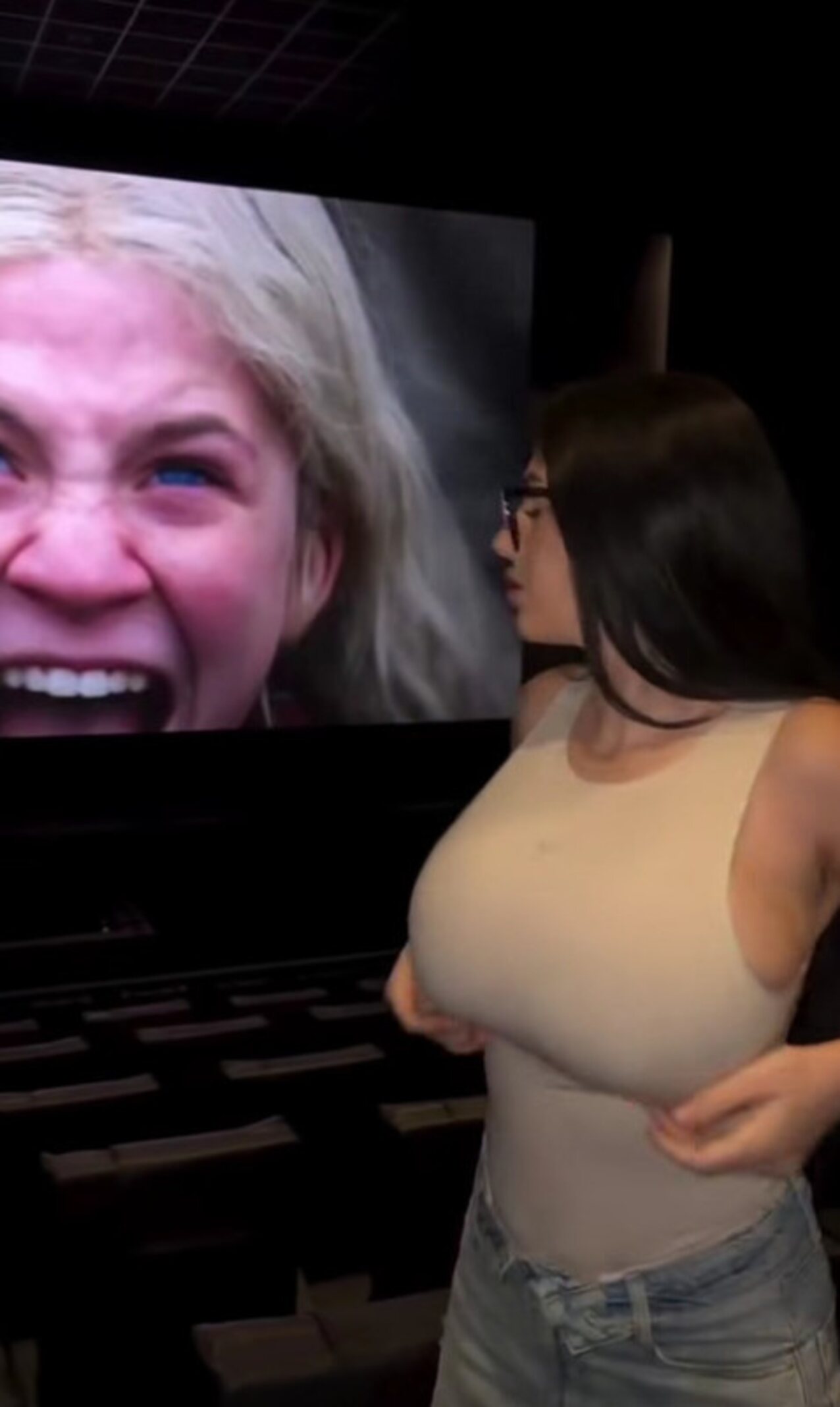 big tits brunette teren