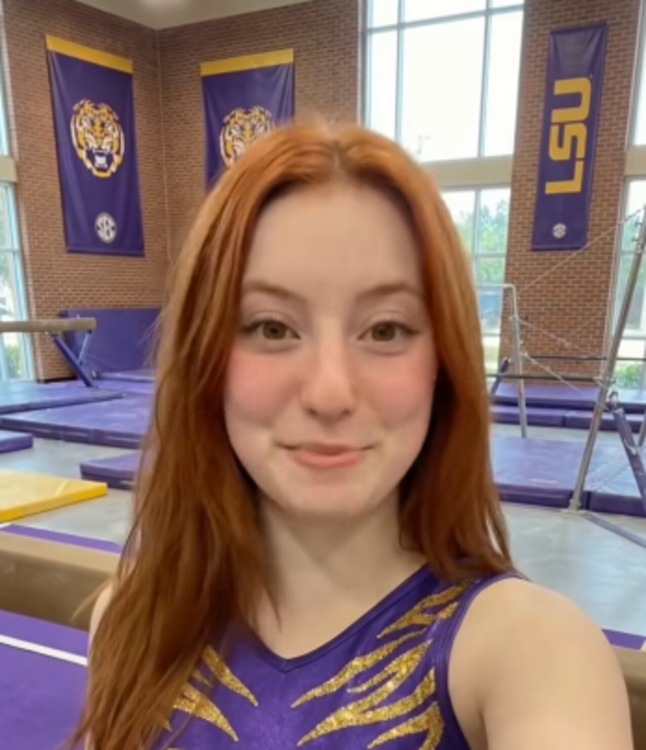 gymnast lsu redhead