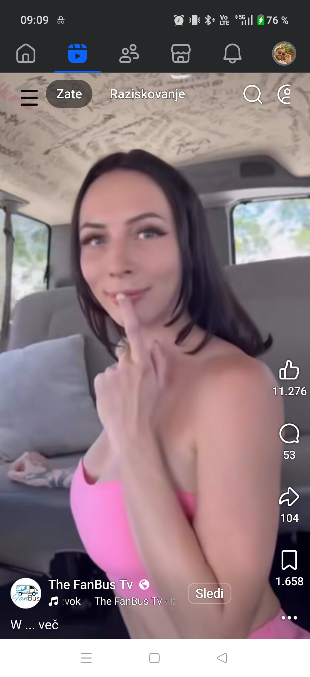the fan van brunette hot