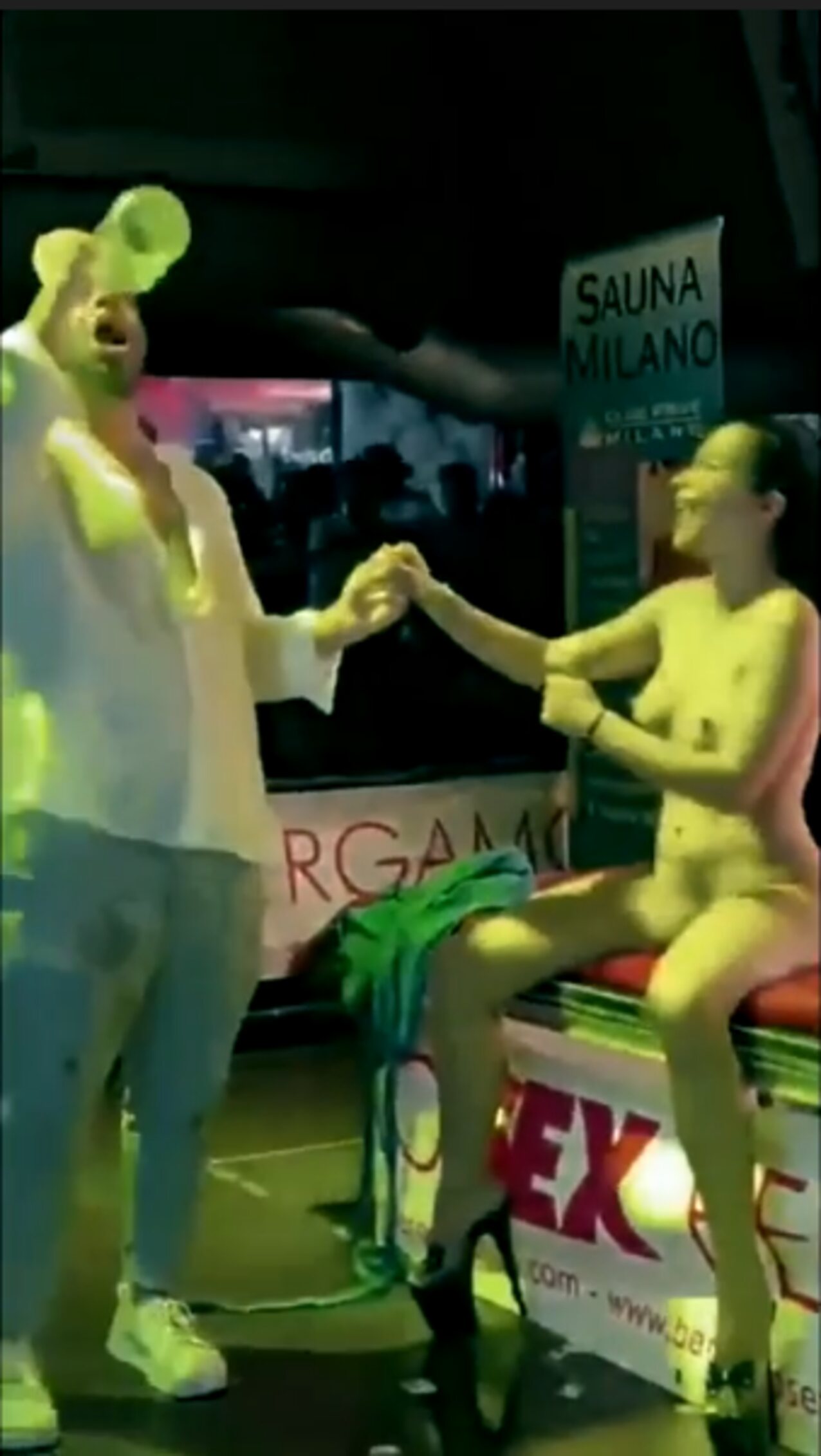 public brunette masturbating