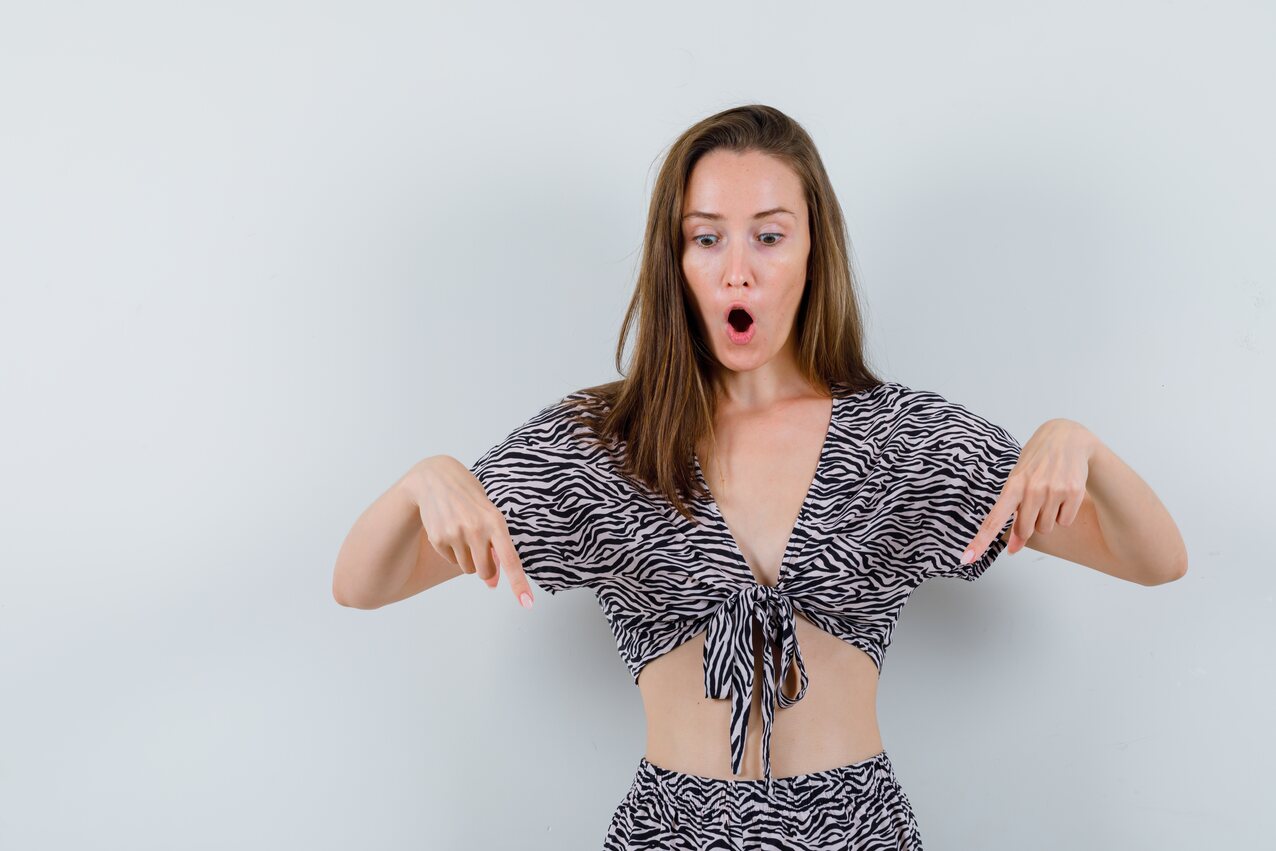 stock photo brunette cock reaction