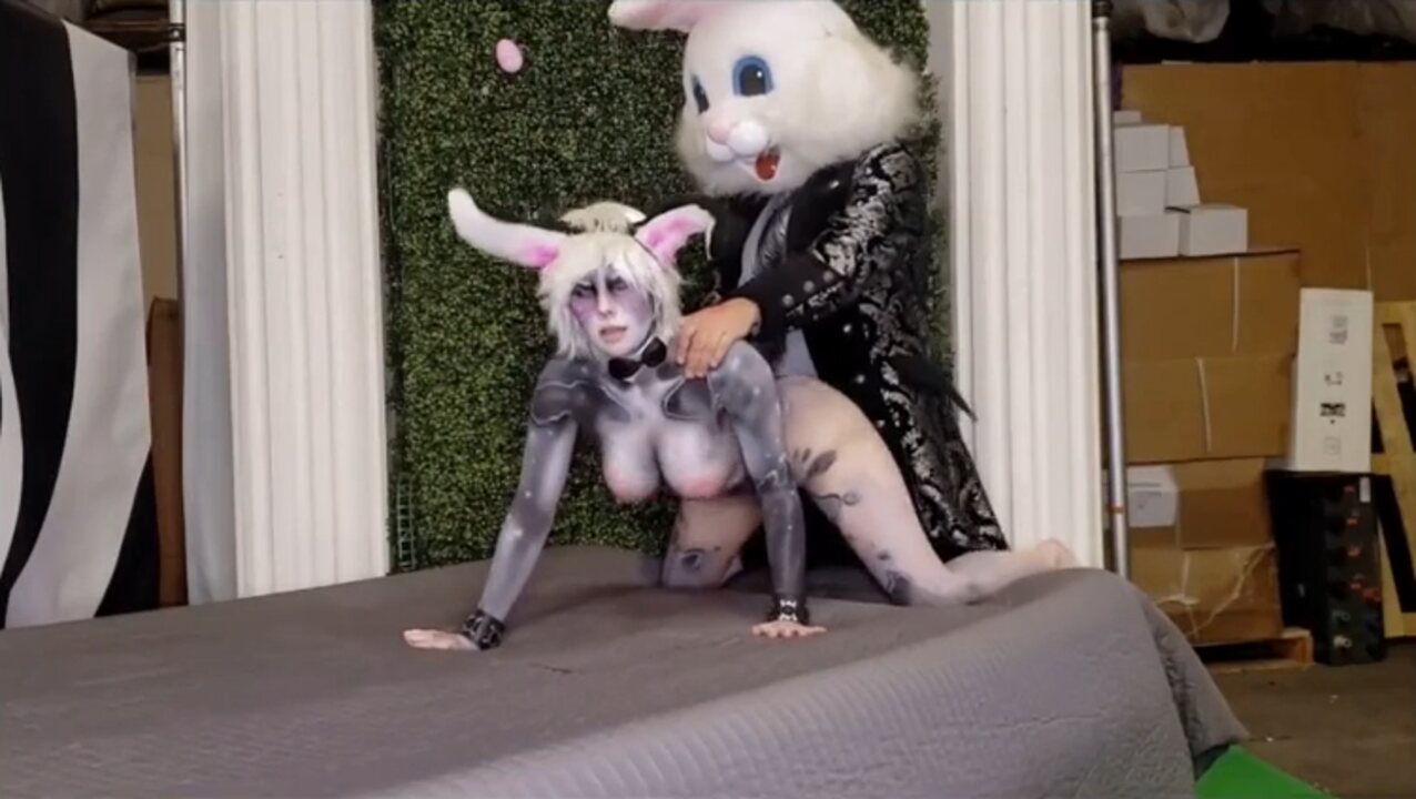 easter bunny body paint furry