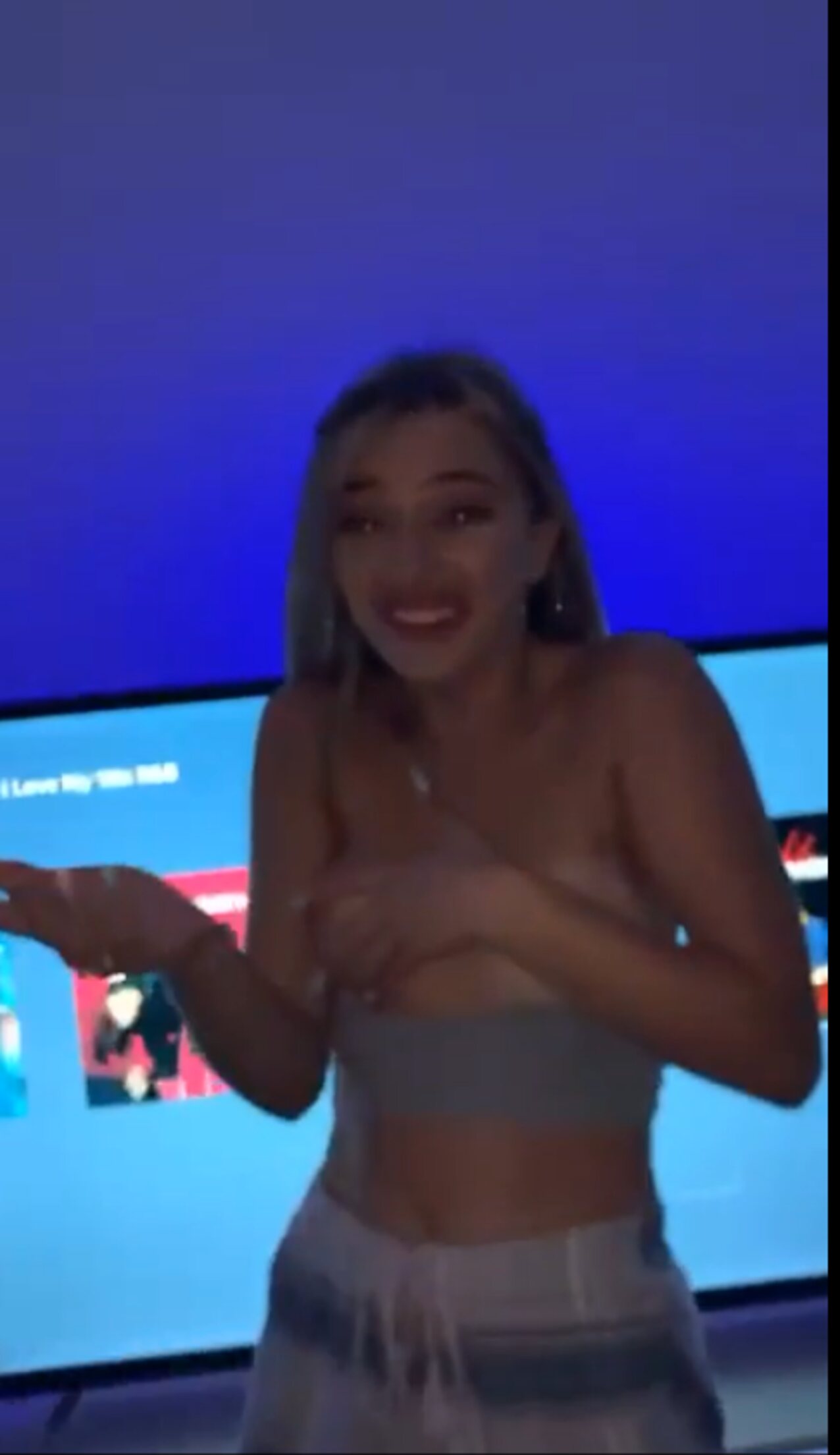 tube top blonde boobs