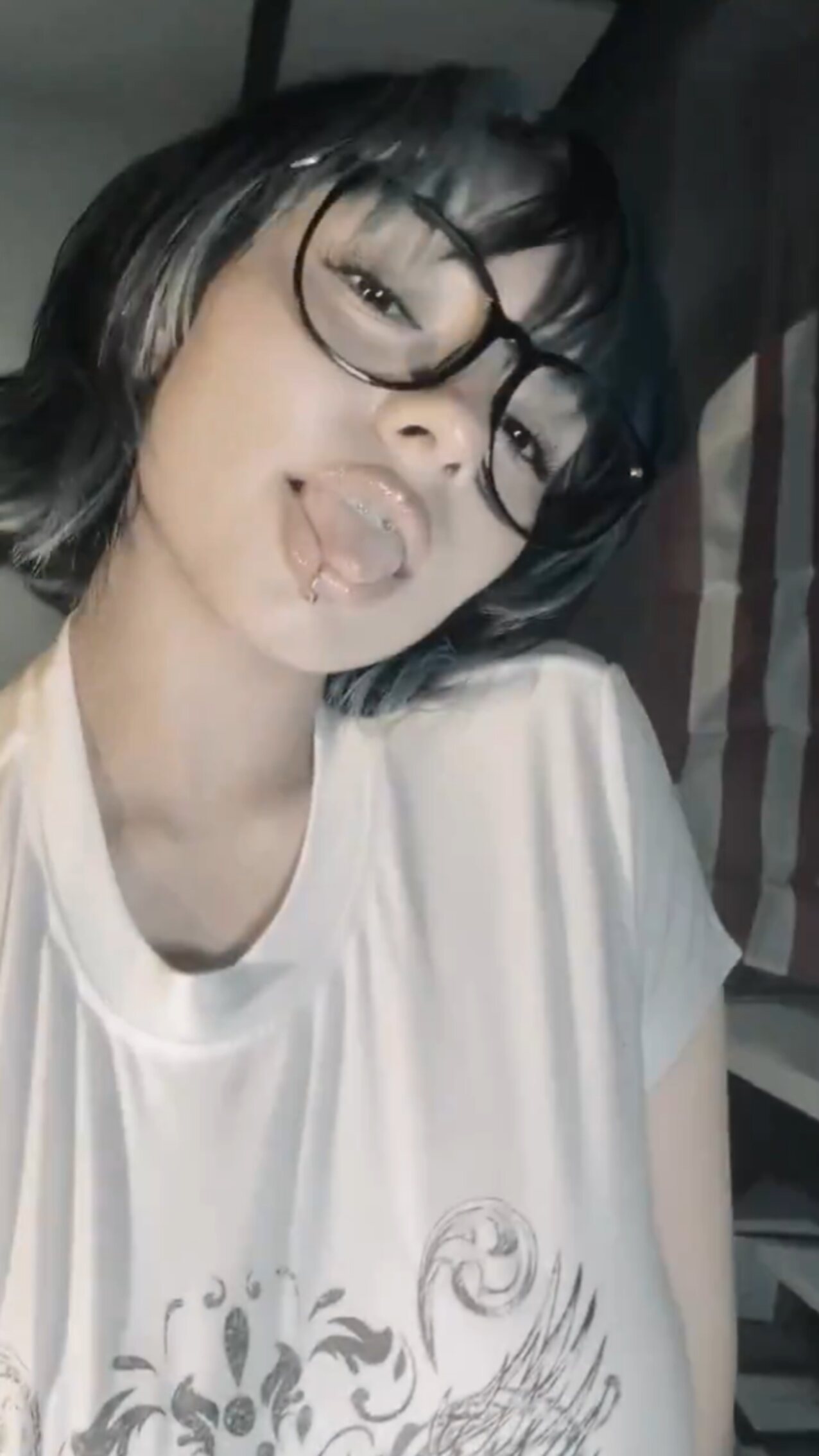 glasses big boobs tits