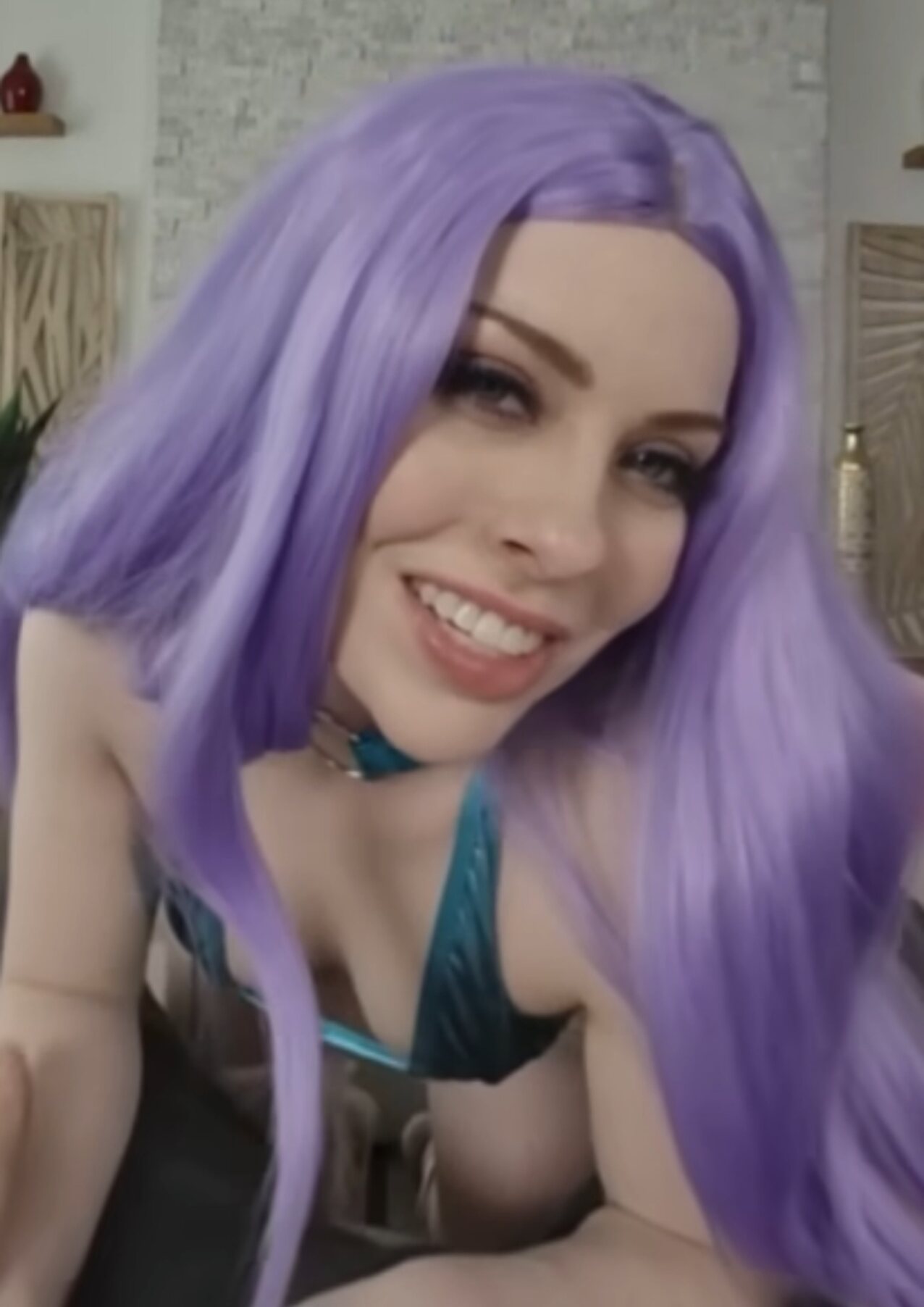 virtual reality purple hair pornstar