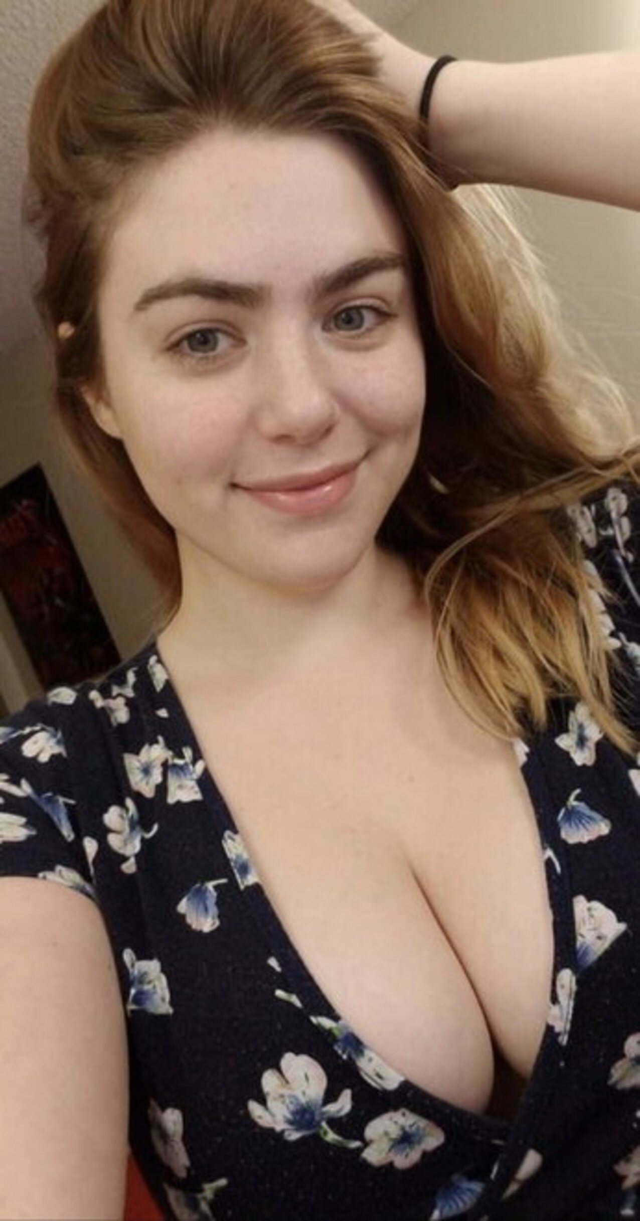 brunette dress cleavage