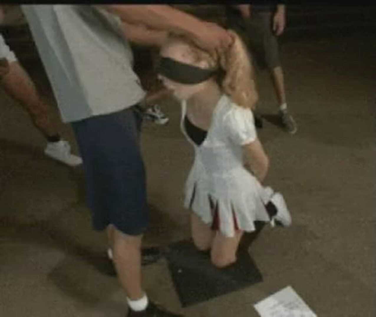blonde forced blowjob
