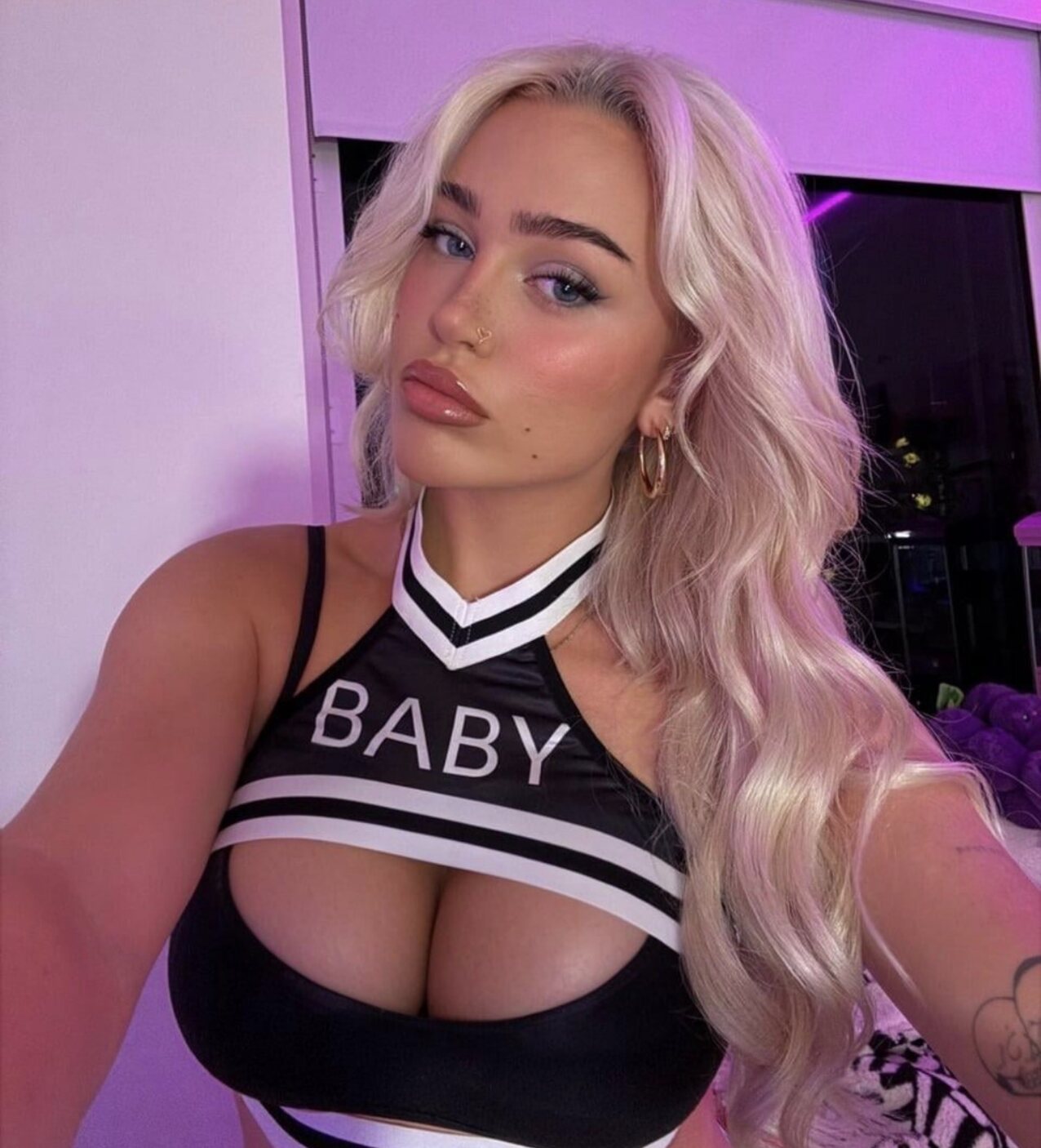 tan busty blonde