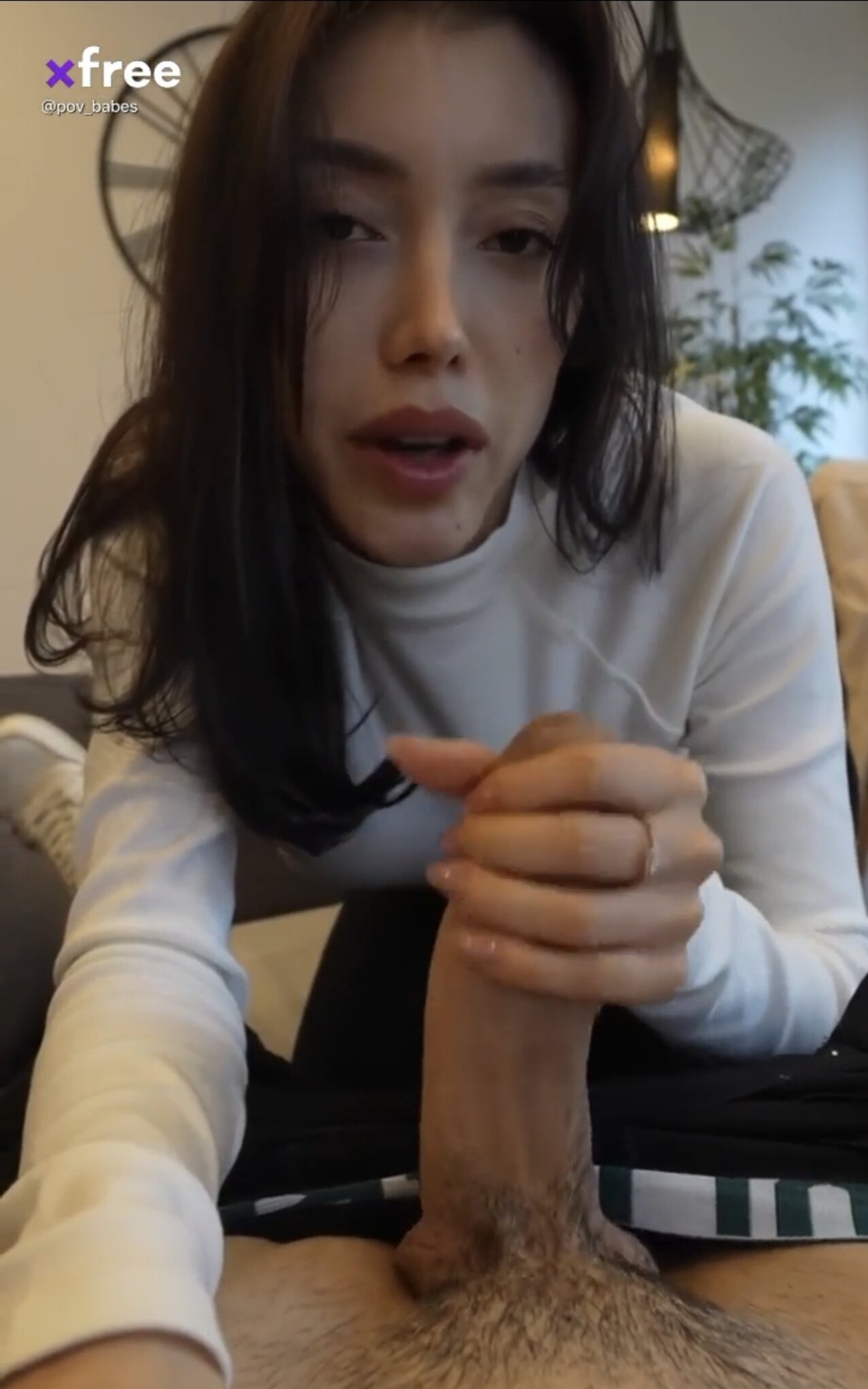 pov blowjob brunette