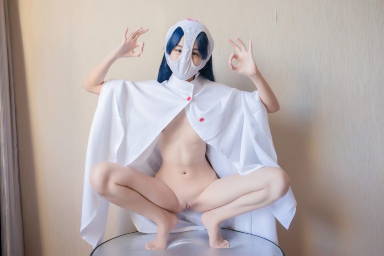 small tits white long hair