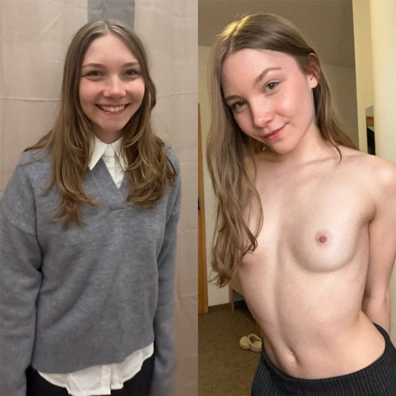 on off topless petite