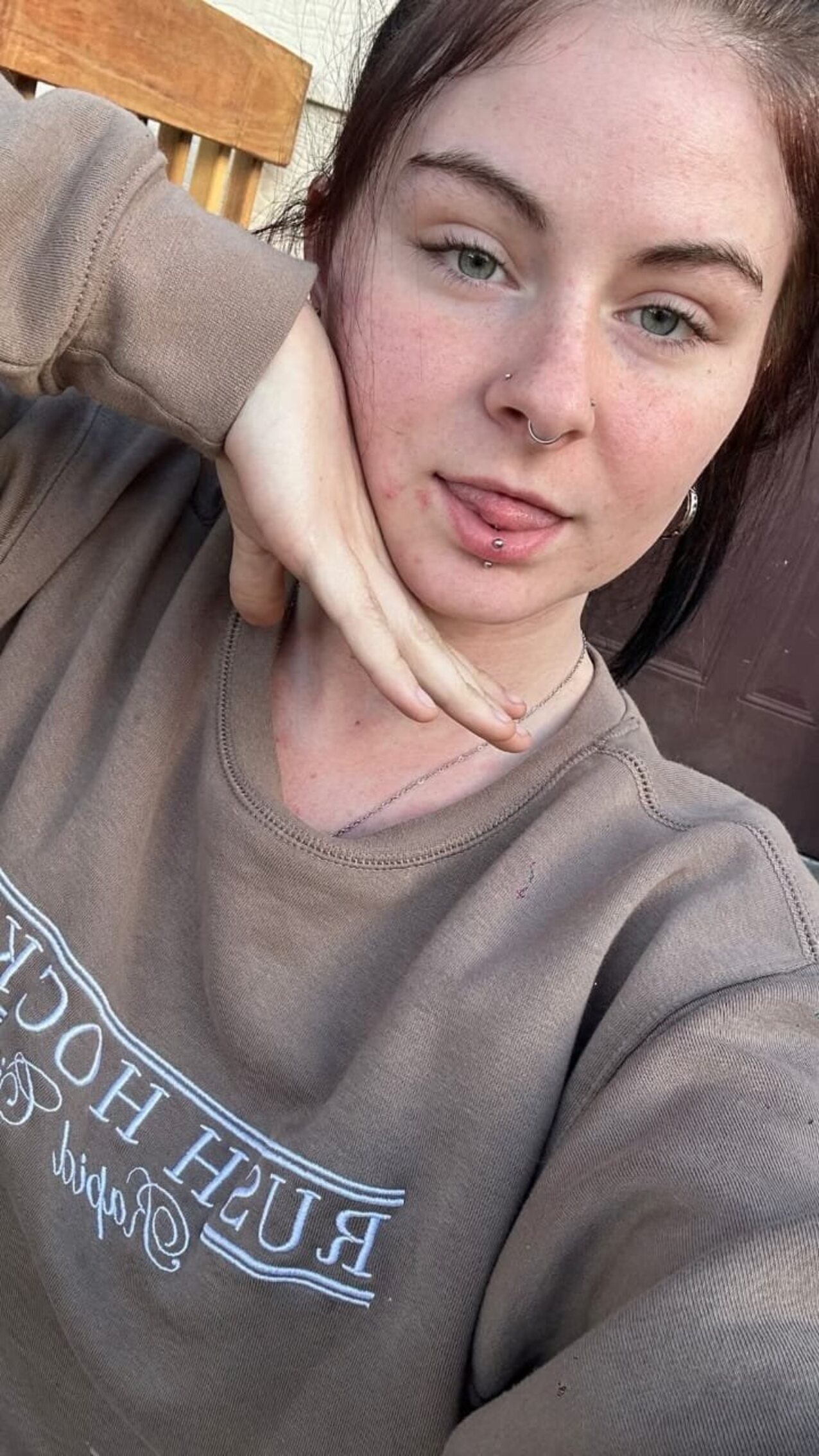 white piercings blue eyes