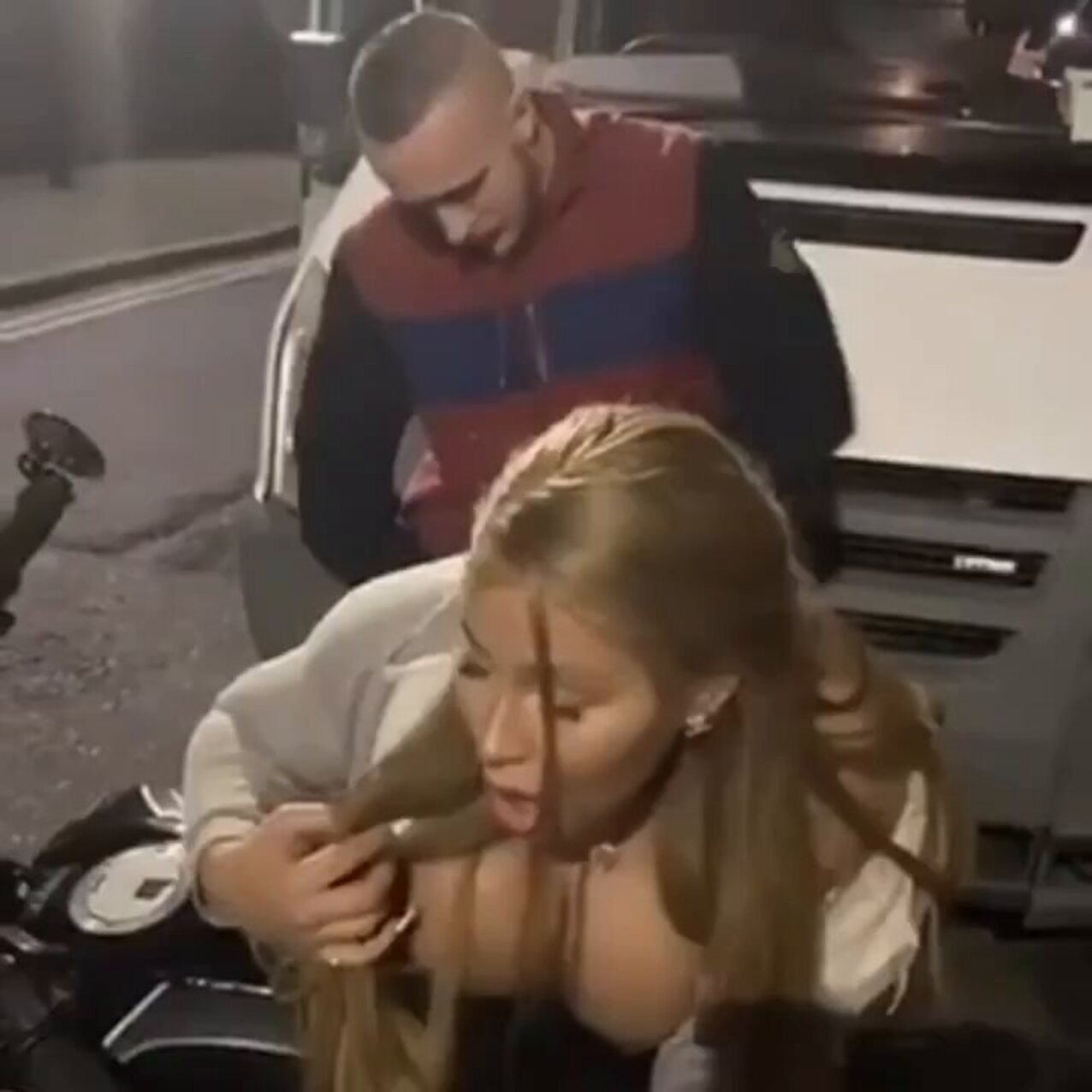 big tit outdoor public