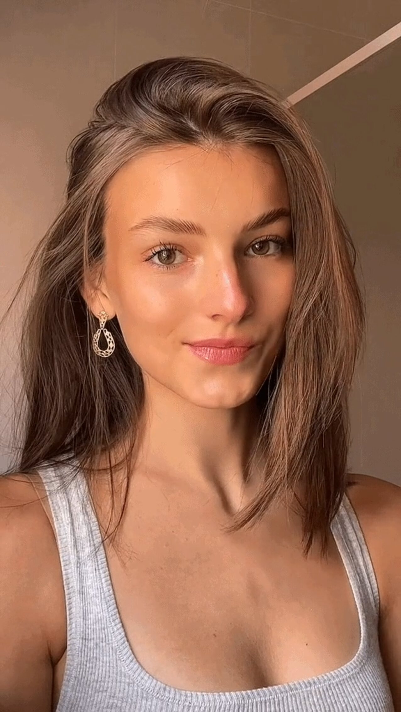 brunette face beauty