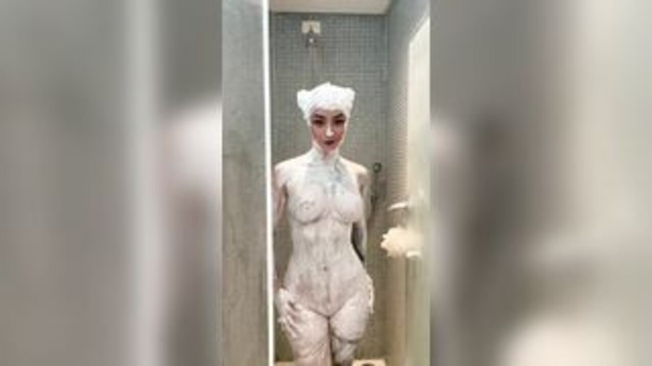 messy shaving cream