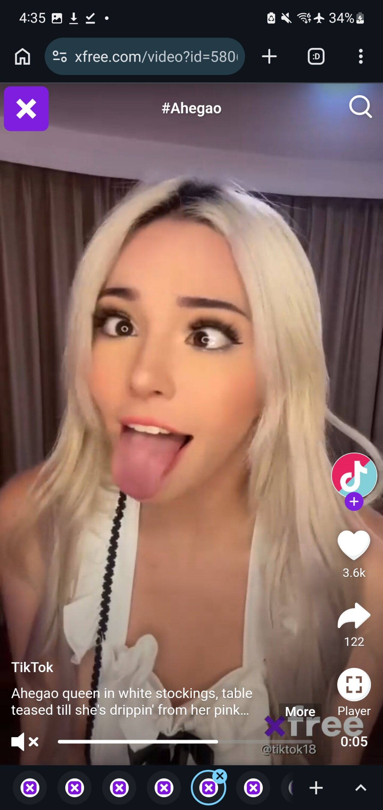 ahegao blonde pretty