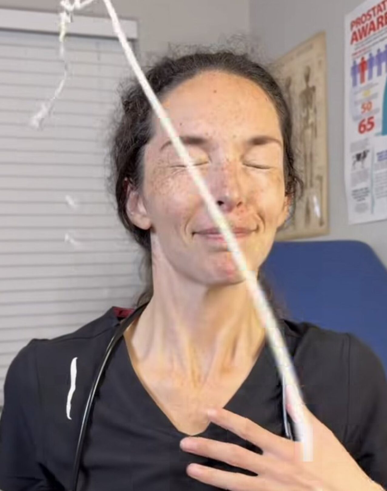 nurse cum on face white