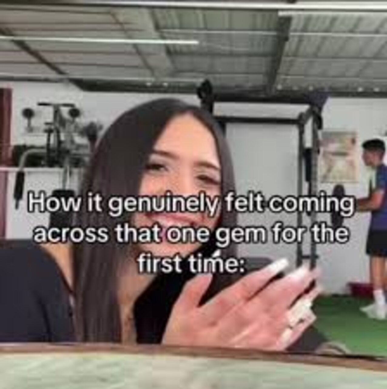 brunette braces gym