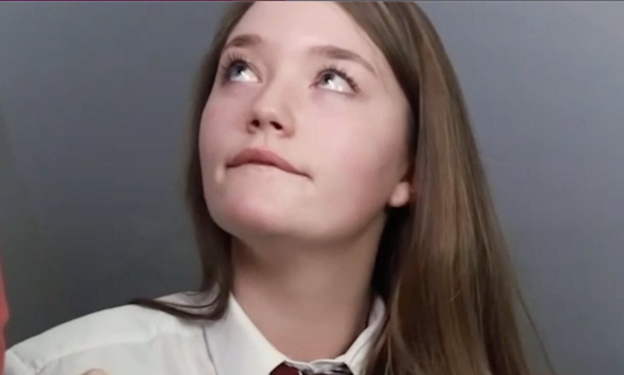 schoolgirl brunette teen