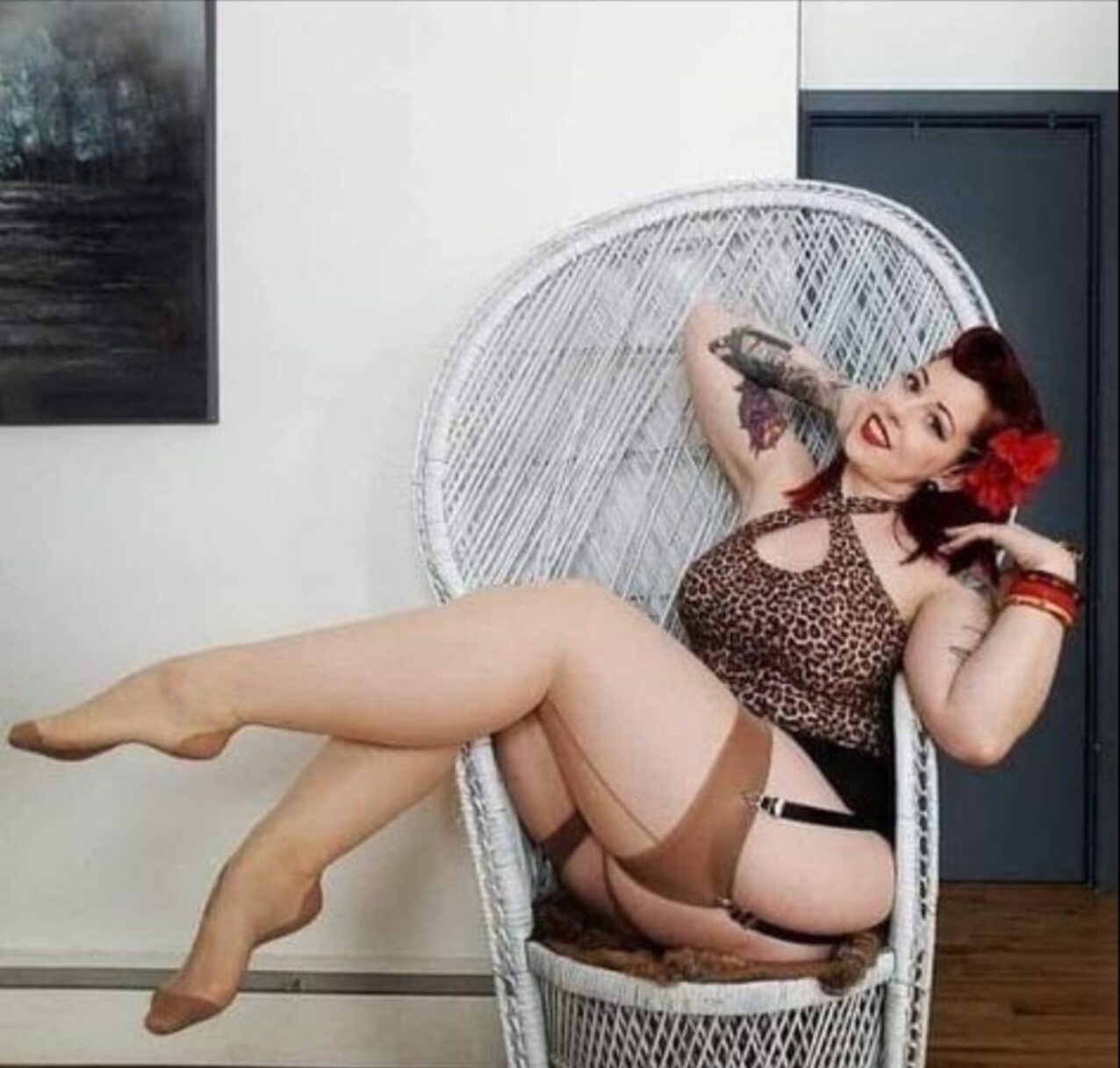 lingerie red hair dyed hair
