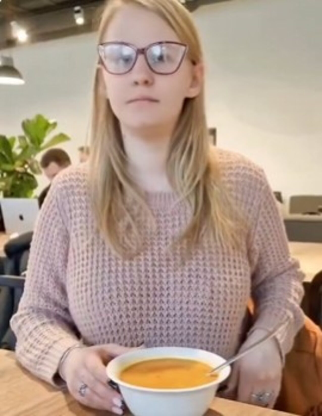 blonde cute glasses