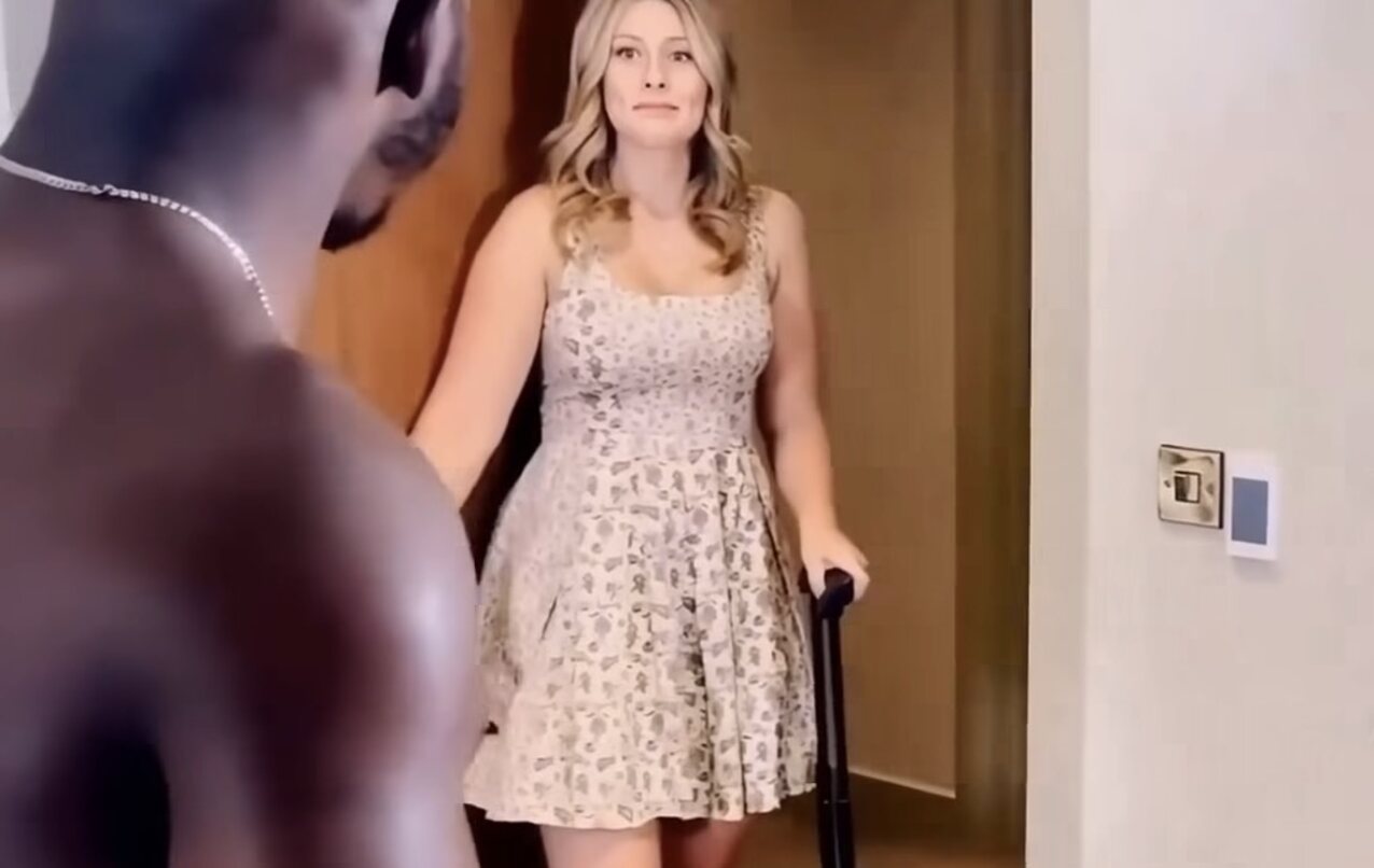 interracial blonde thick