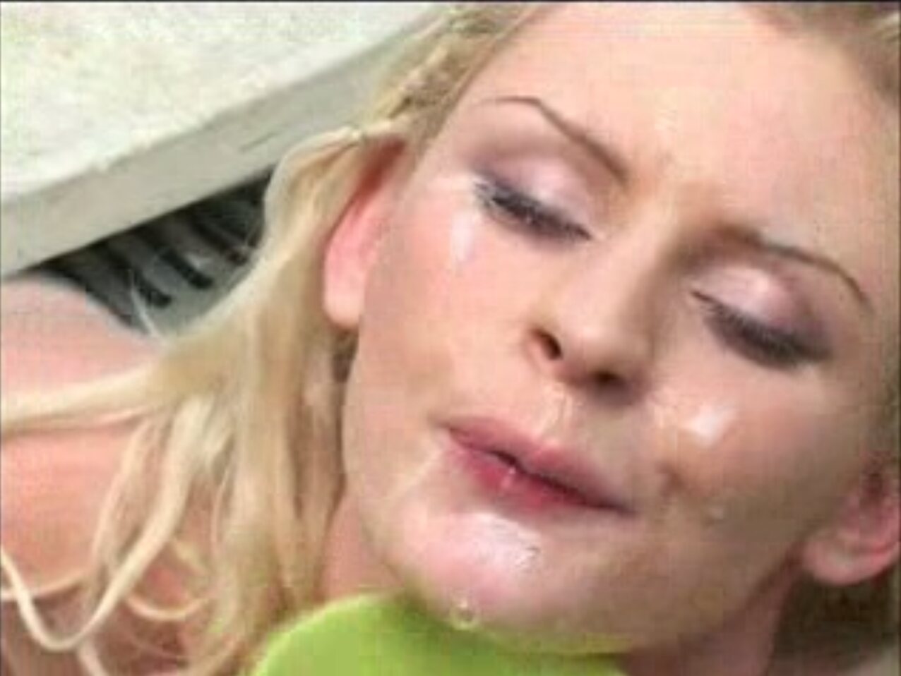 blonde bukkake cumshot