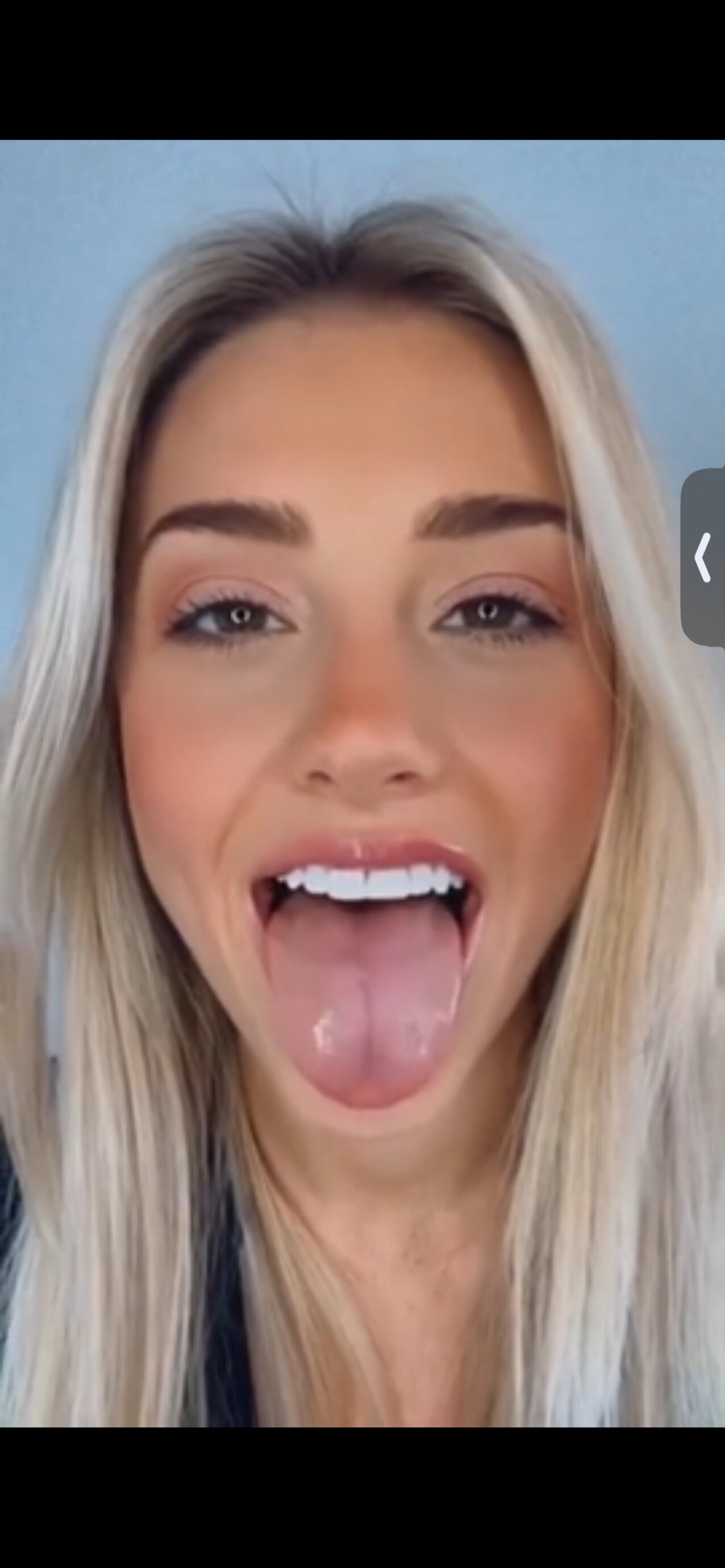 blonde tongue white