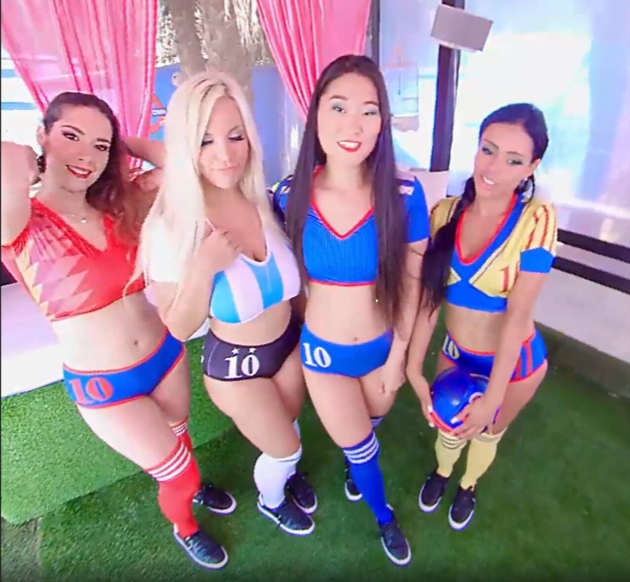 blonde brunette orgy