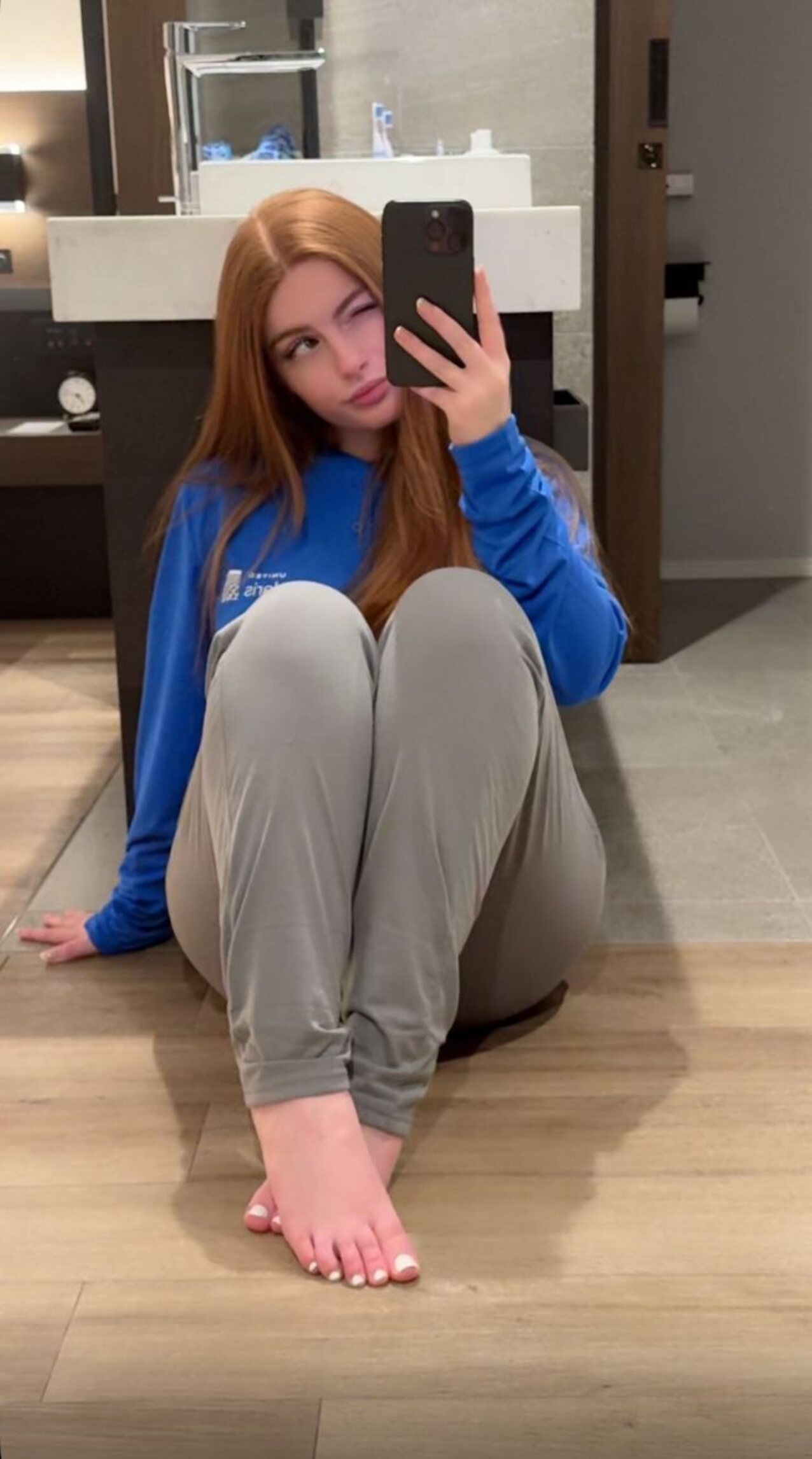 white redhead long hair