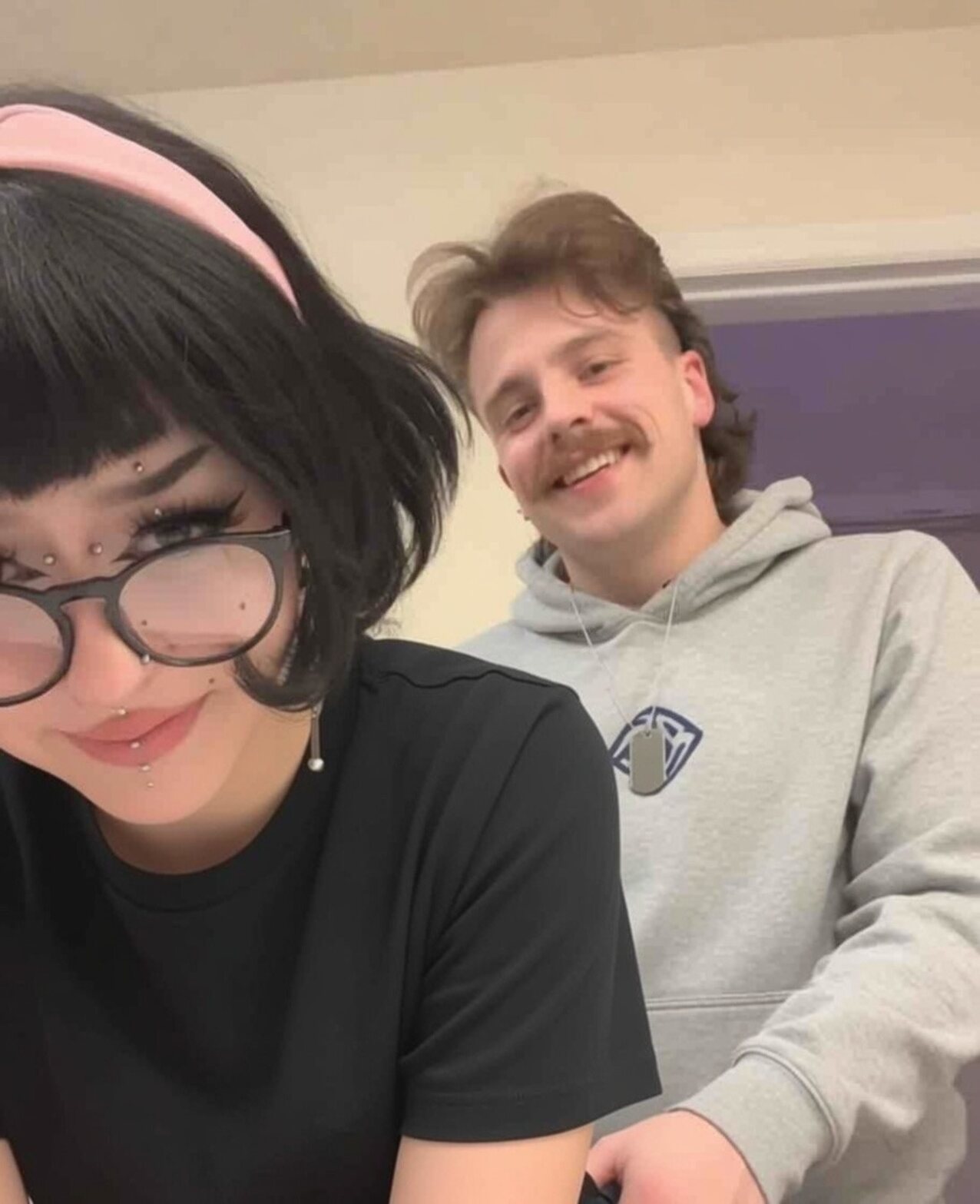 glasses piercing short hair