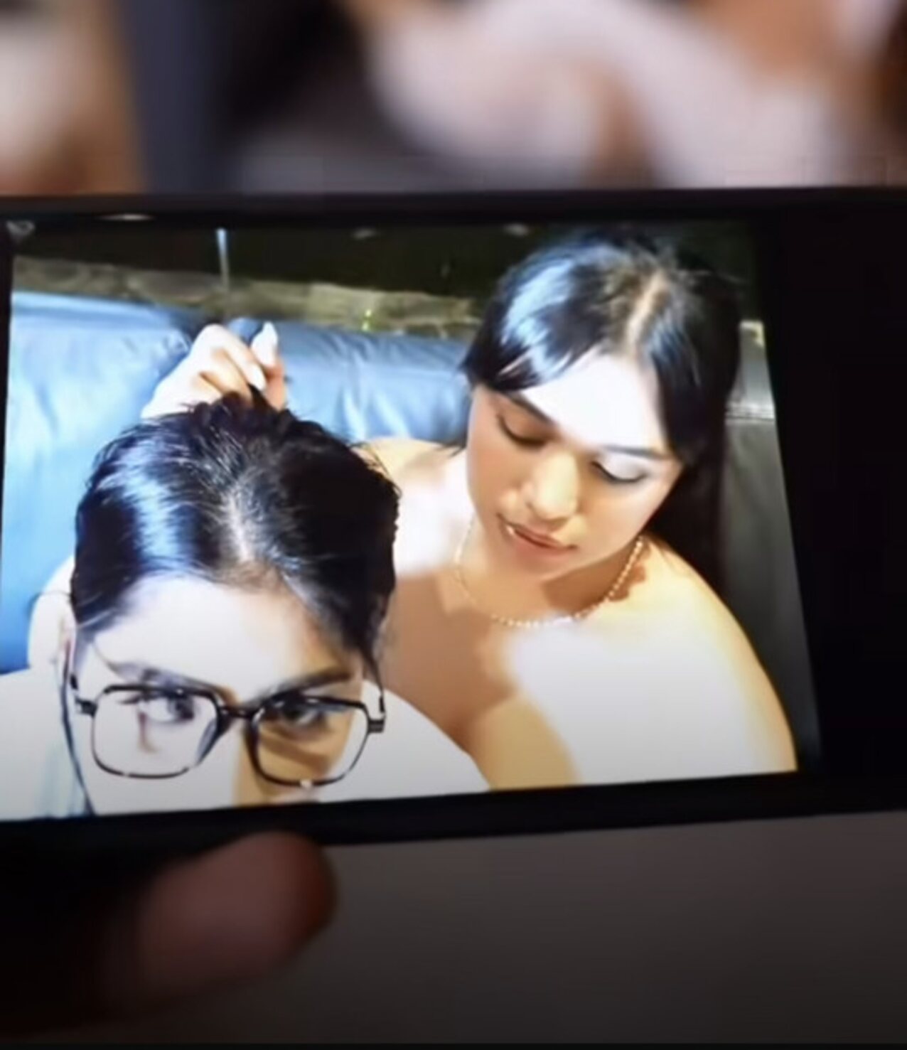 glasses big tits thereesome