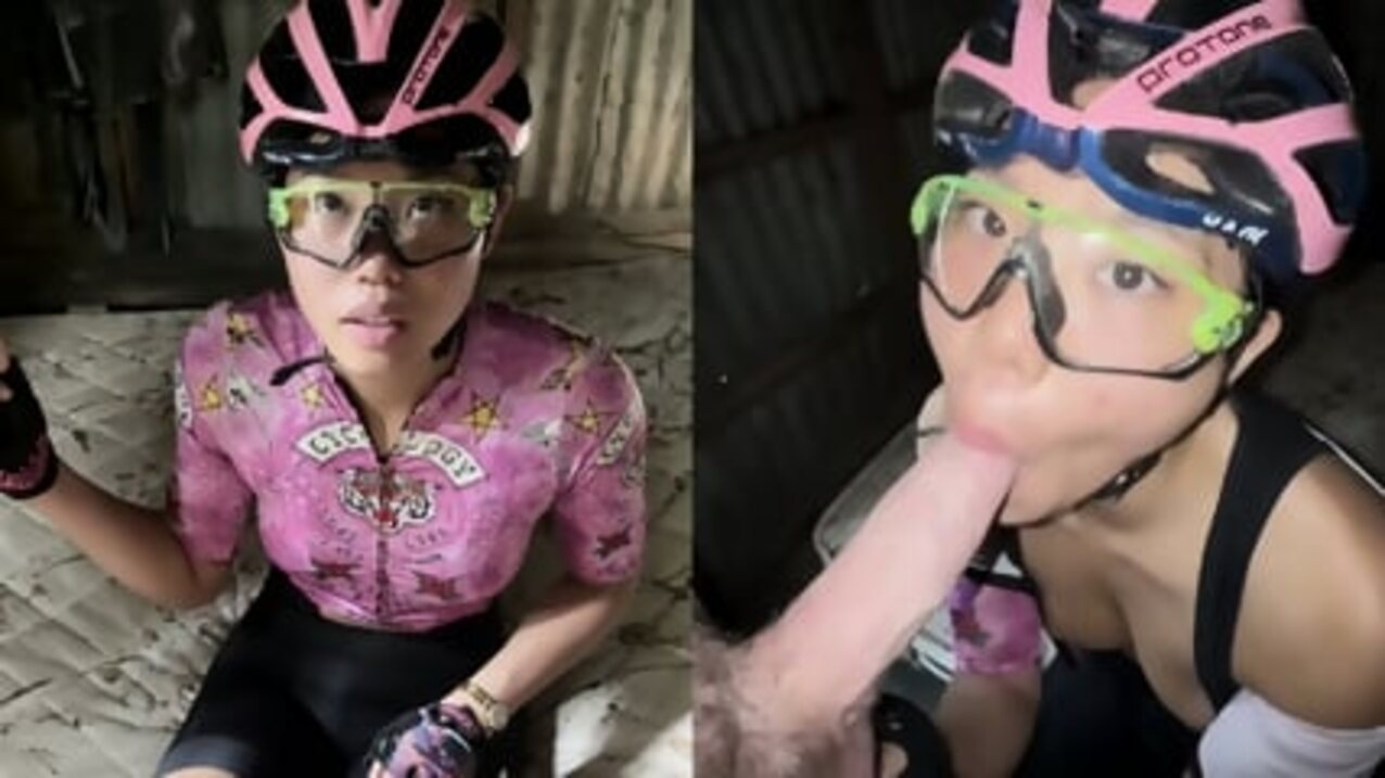 asian cyclist blowjob