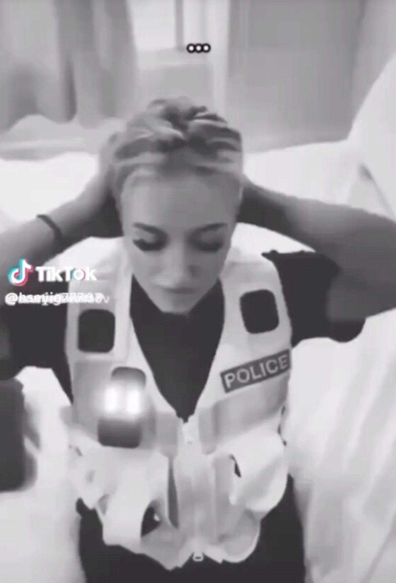 blonde police uniform