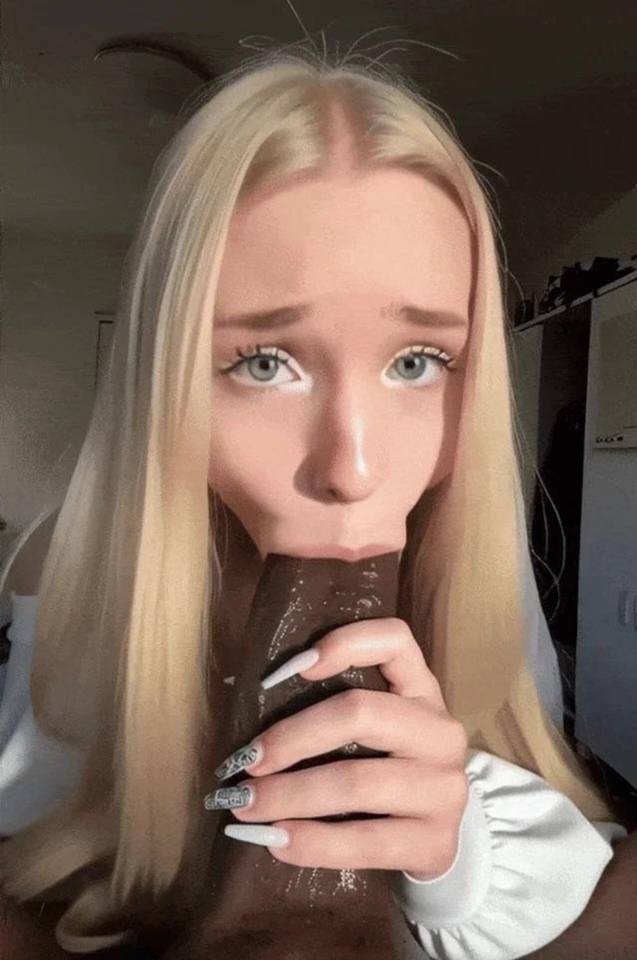 blonde bbc blowjob