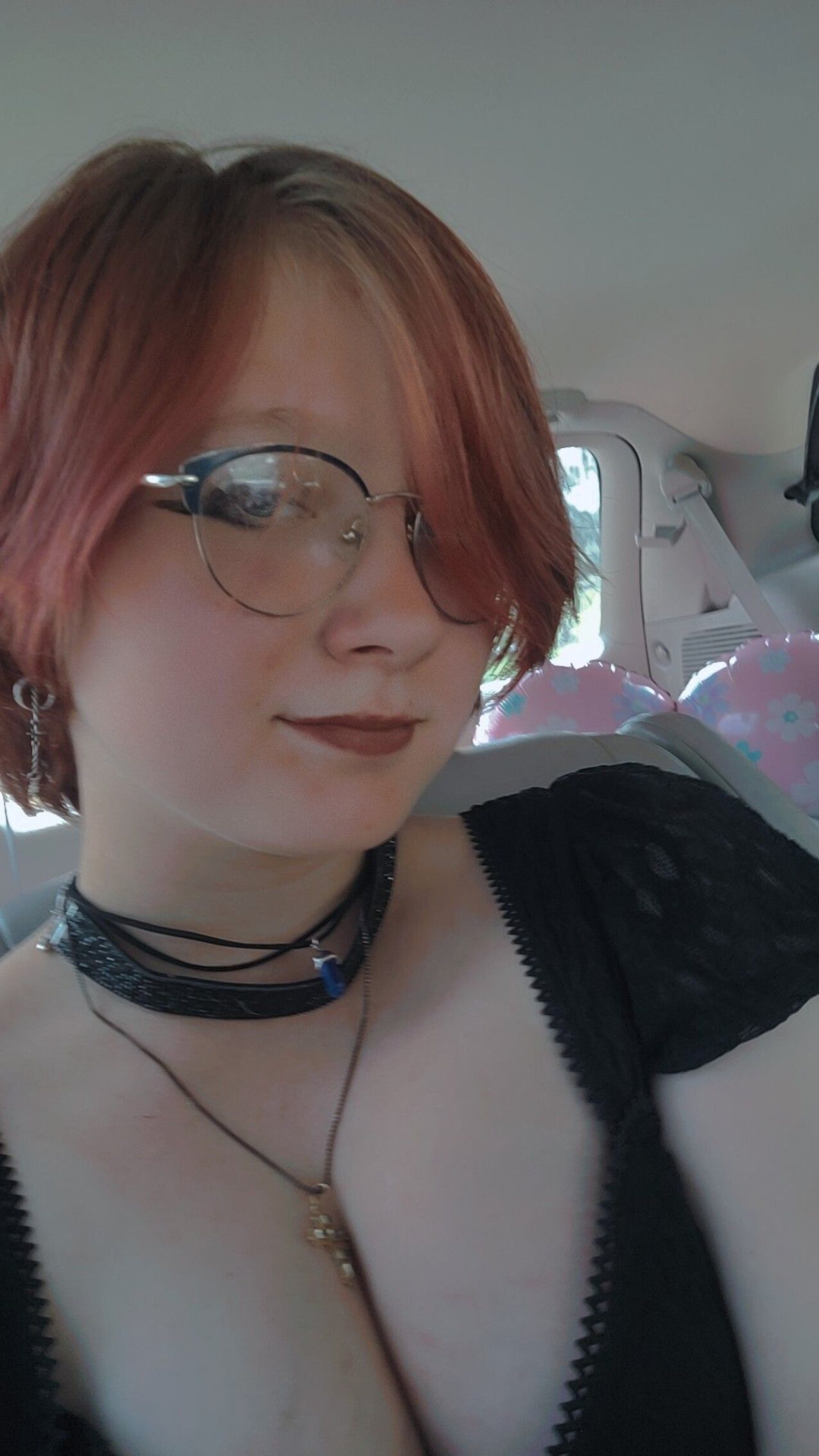 emo busty glasses