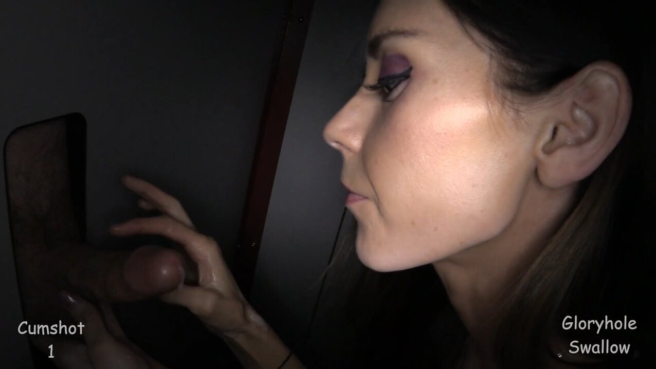 gloryhole swallow blowjob