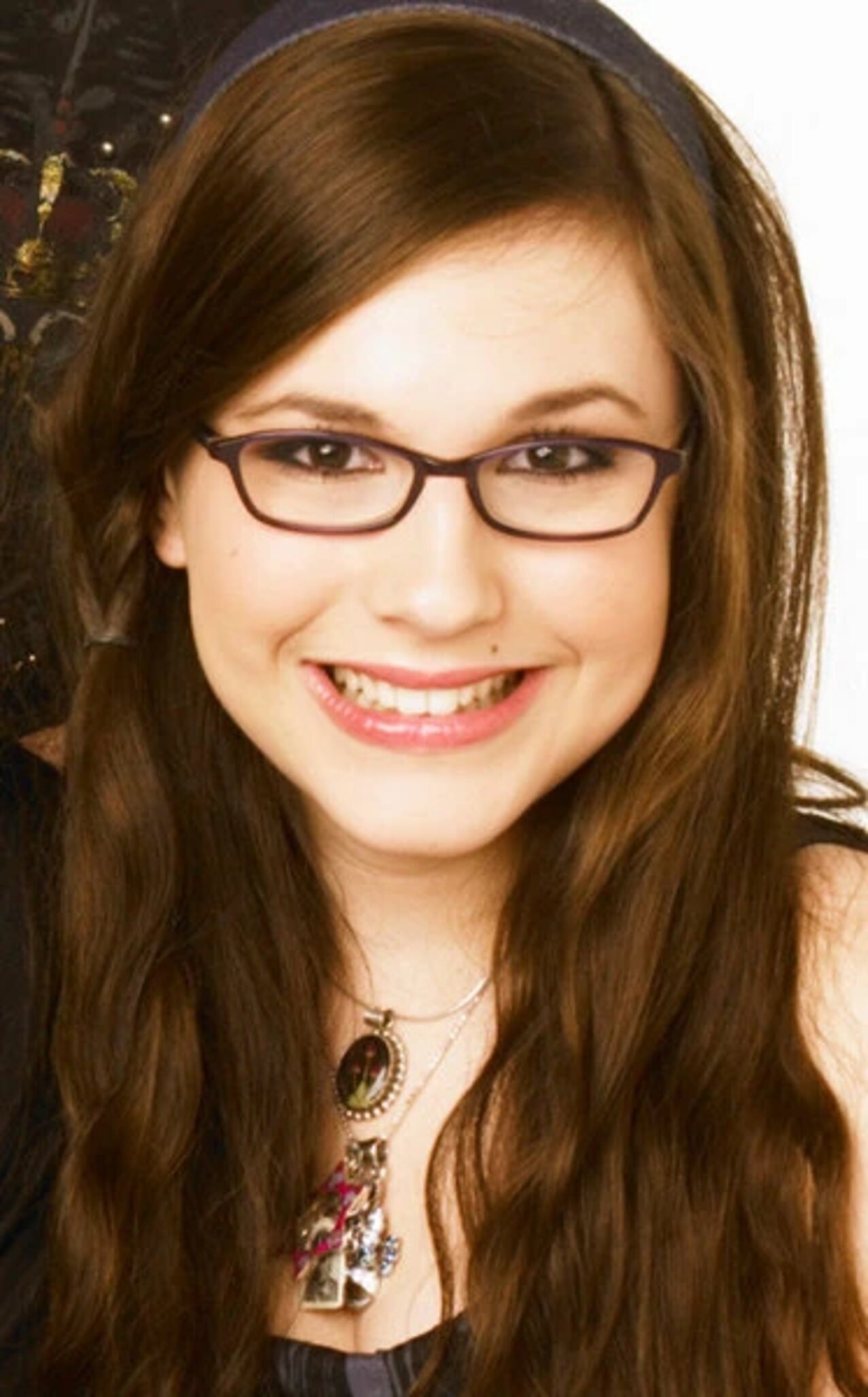 small tits brunette glasses