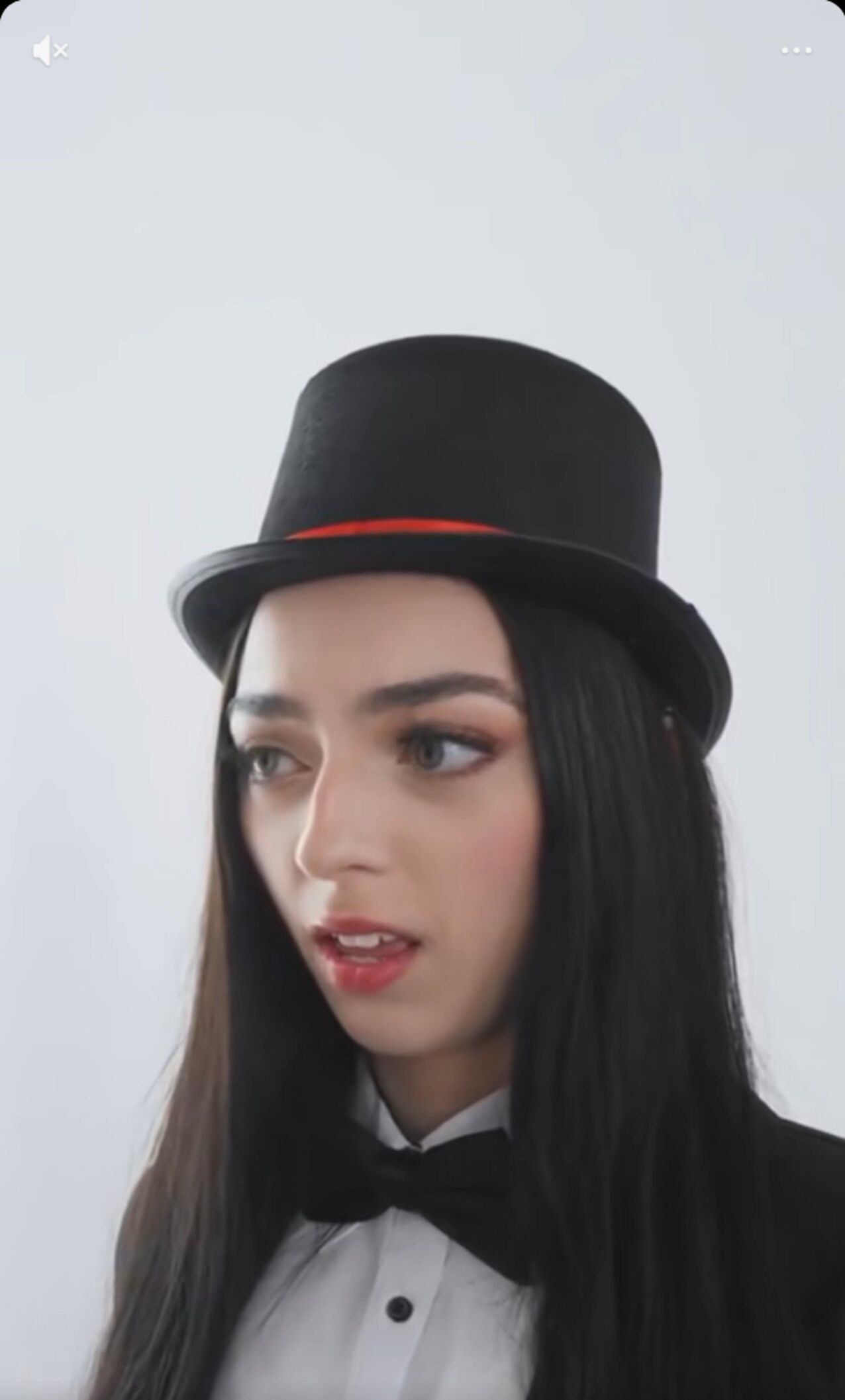 bow tie black hair hat