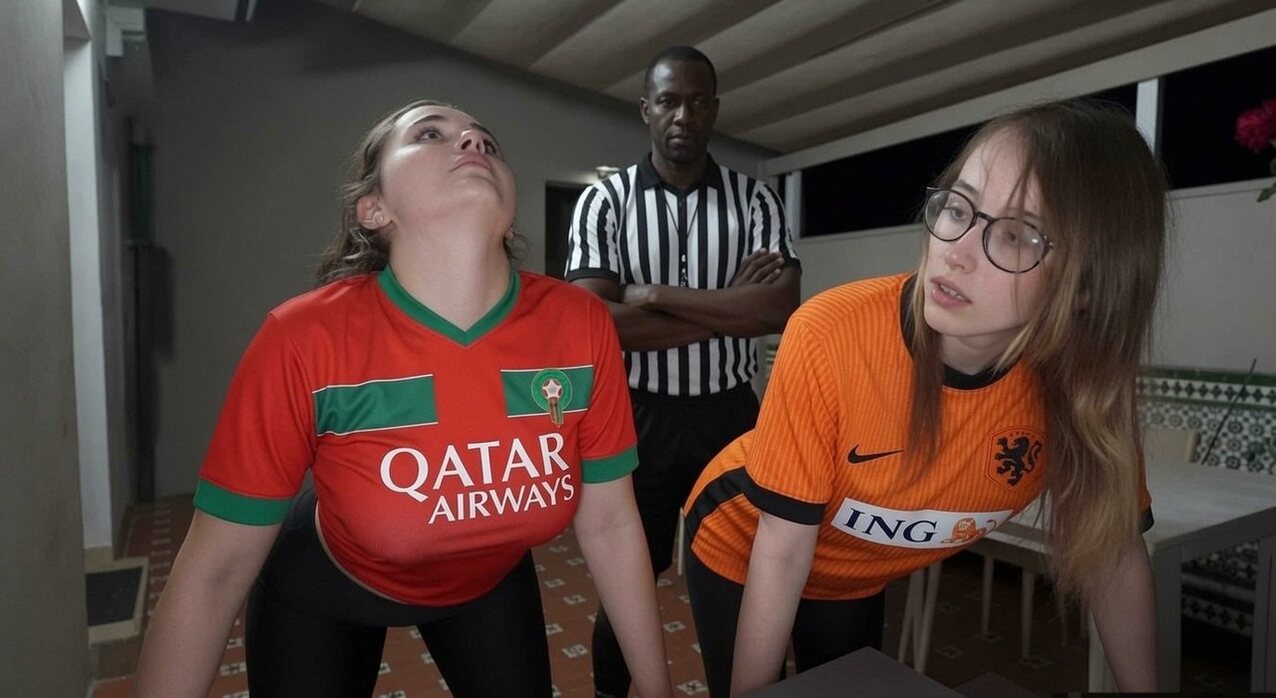 threesome football blacked