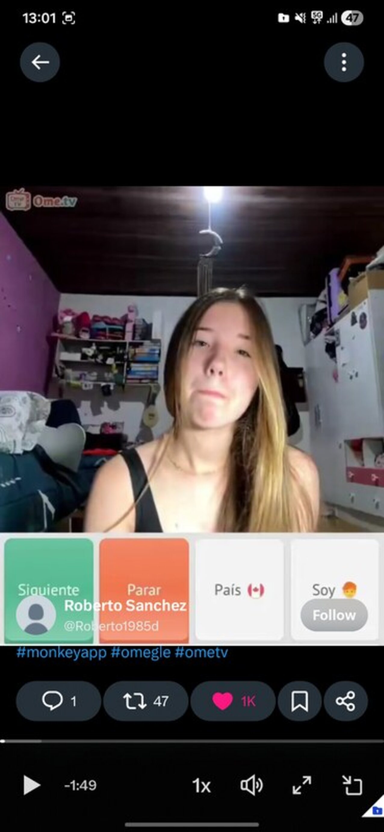 blonde braces omegle