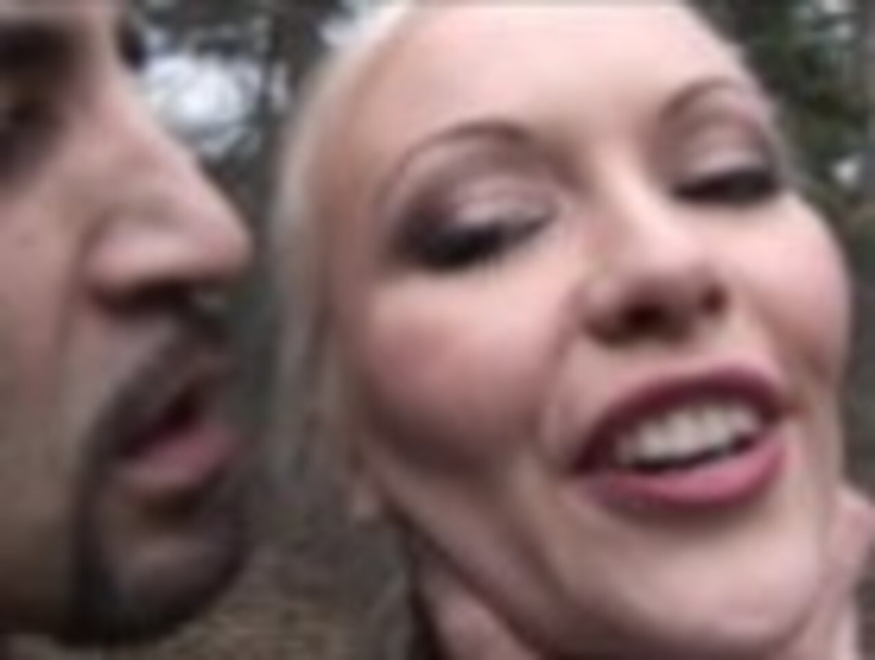 blonde outside choked